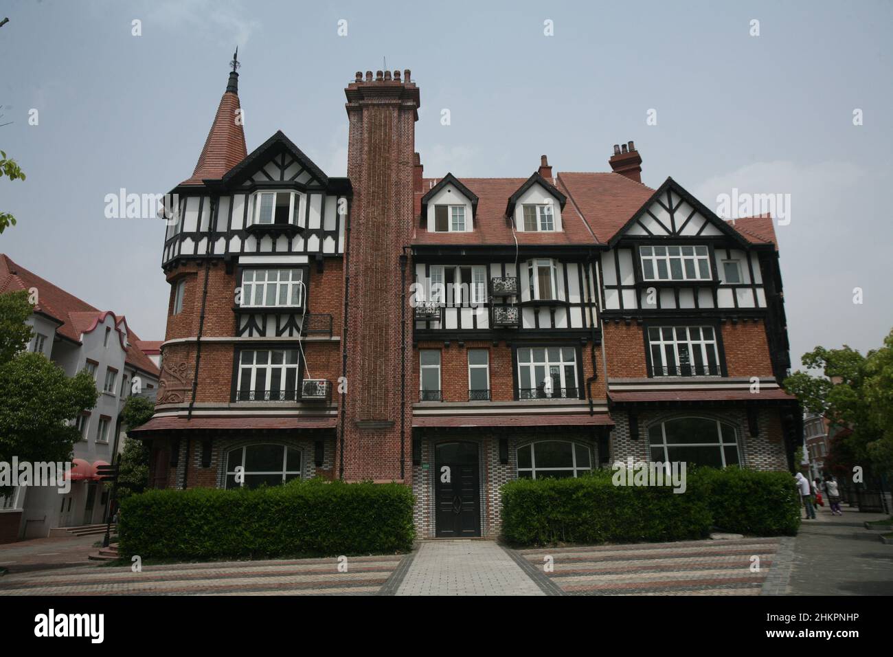 On the outskirts of Songjiang, in the New City, Thames Town, one of the ...