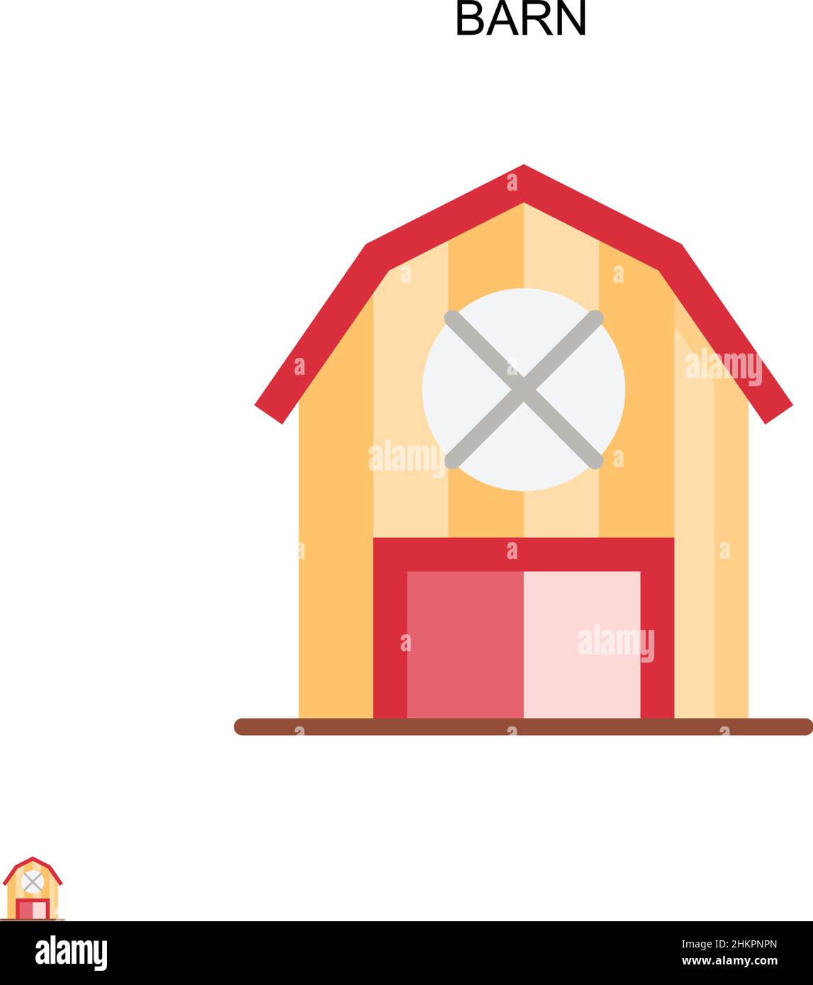 Barn Simple vector icon. Illustration symbol design template for web mobile UI element. Stock Vector