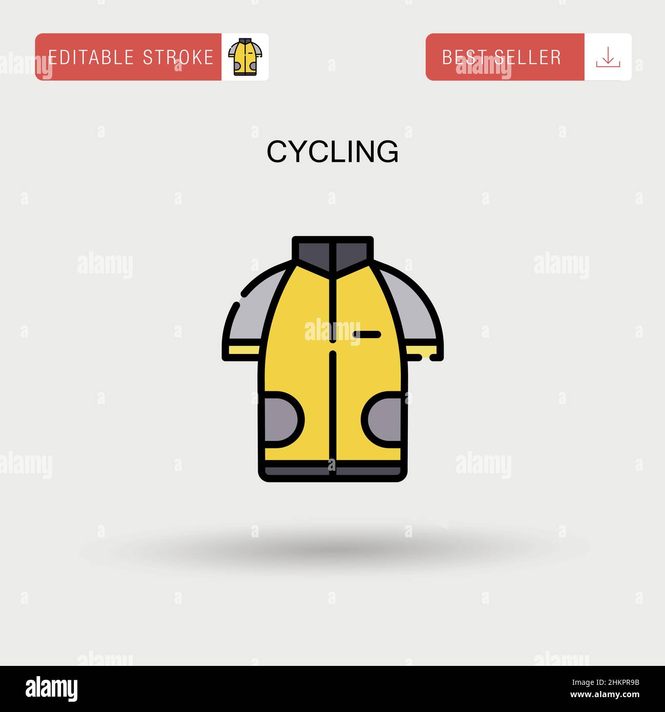 Cycling Simple vector icon. Stock Vector