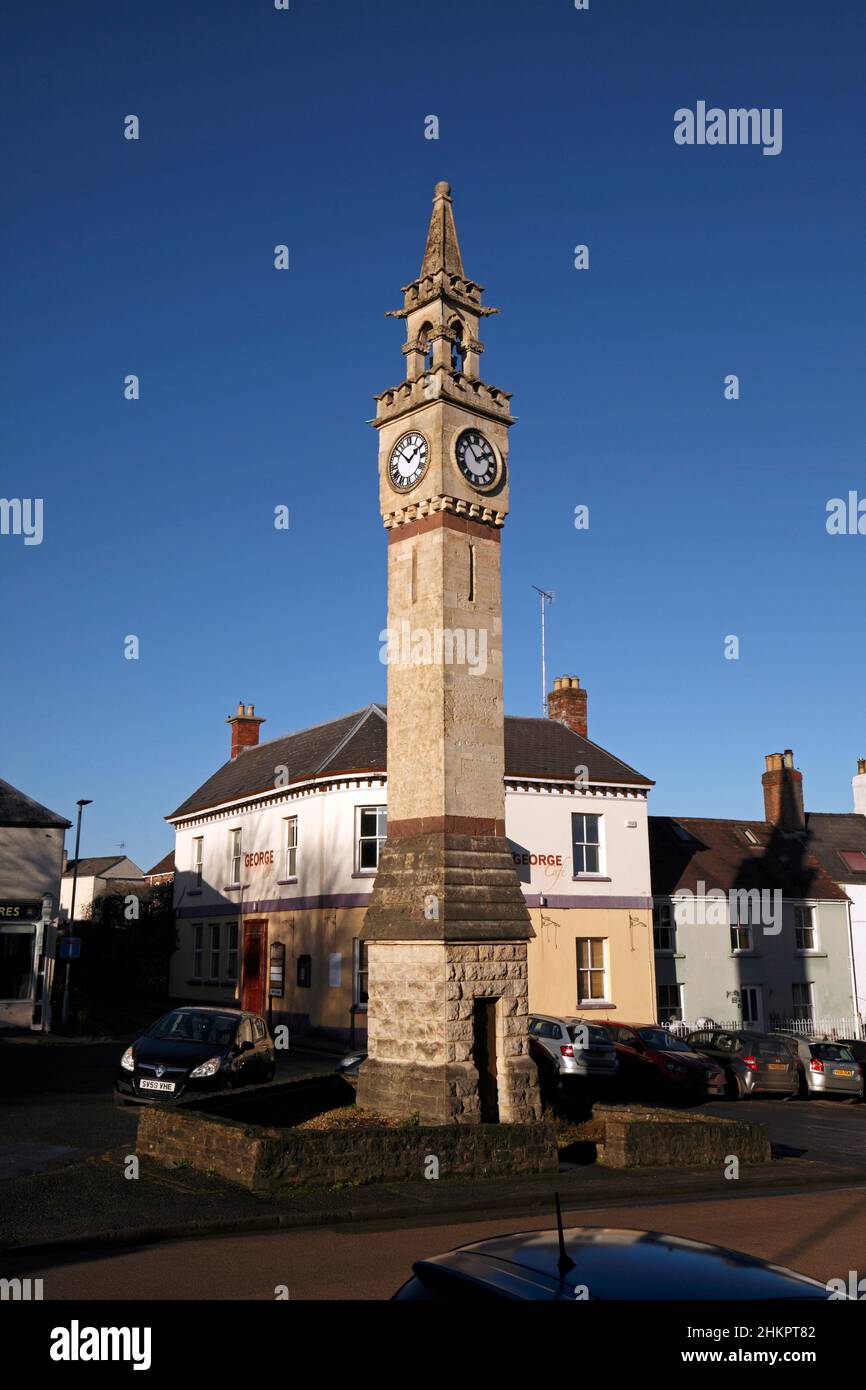 NewnhamonSevern clock tower in the centre of the village. Grade II