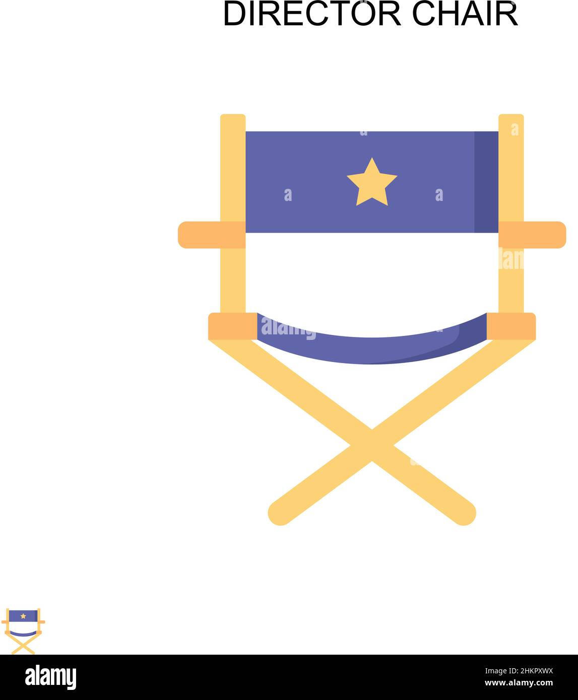 Director chair Simple vector icon. Illustration symbol design template