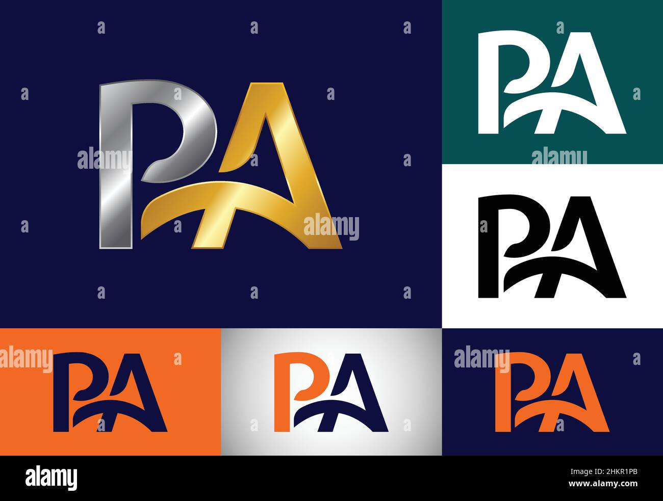 Initial Monogram Letter P A Logo Design. Graphic Alphabet Symbol For ...