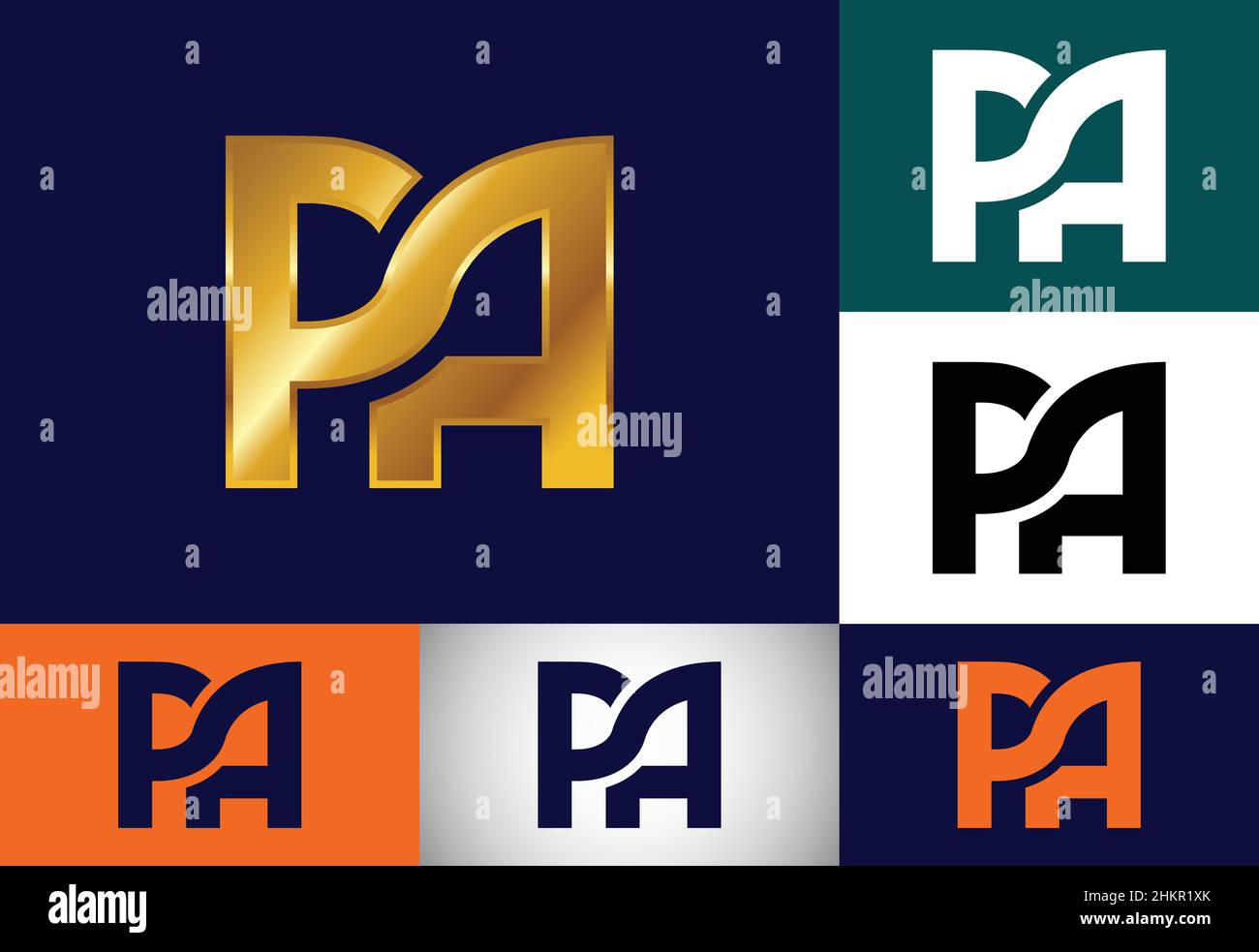 Initial Monogram Letter P A Logo Design. Graphic Alphabet Symbol For ...