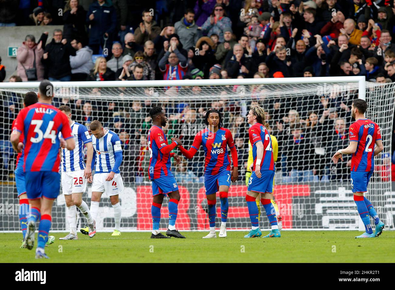 GOAL Michael Olise 7 of Crystal Palace scores the second goal Stock