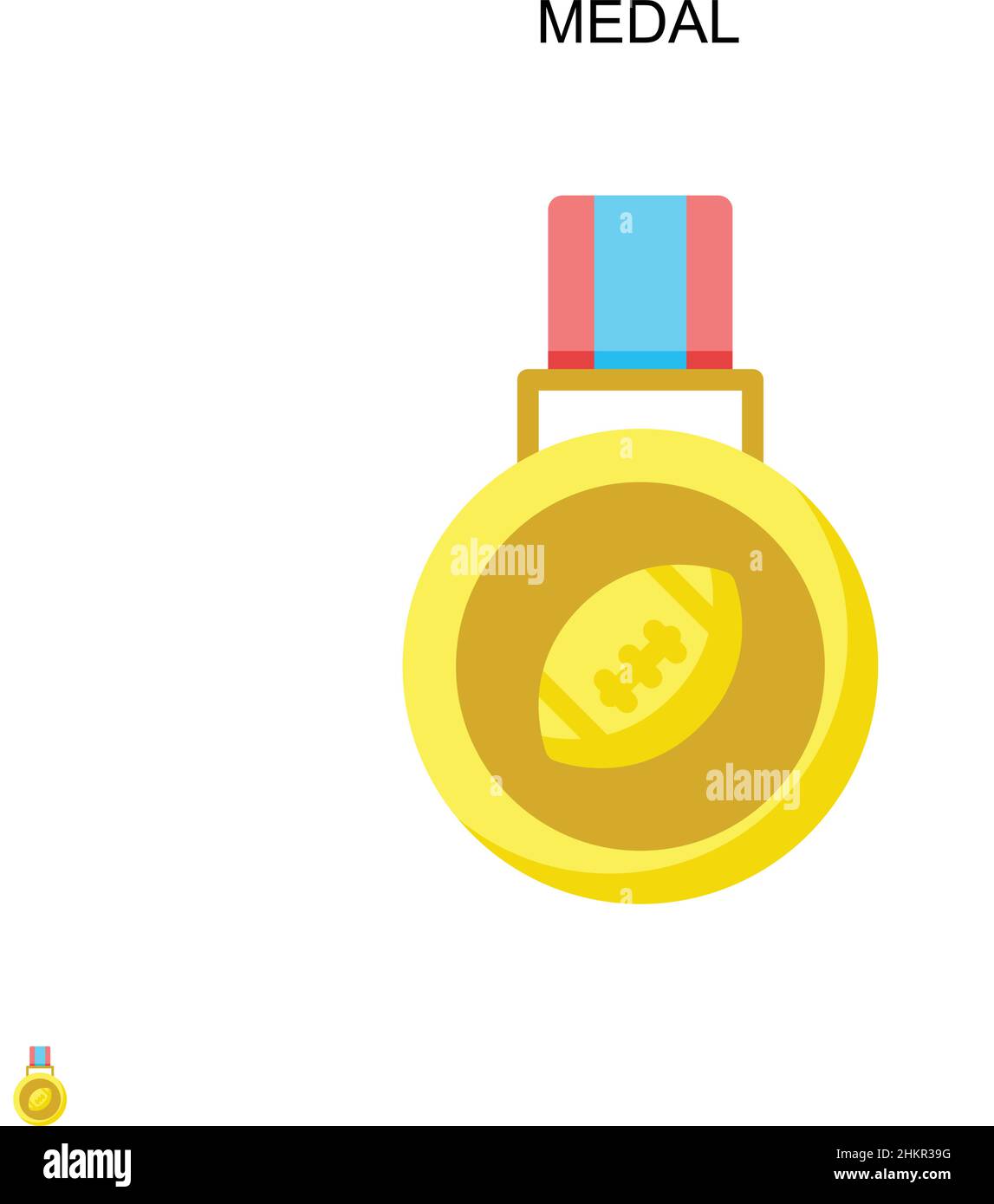 Medal Simple vector icon. Illustration symbol design template for web ...