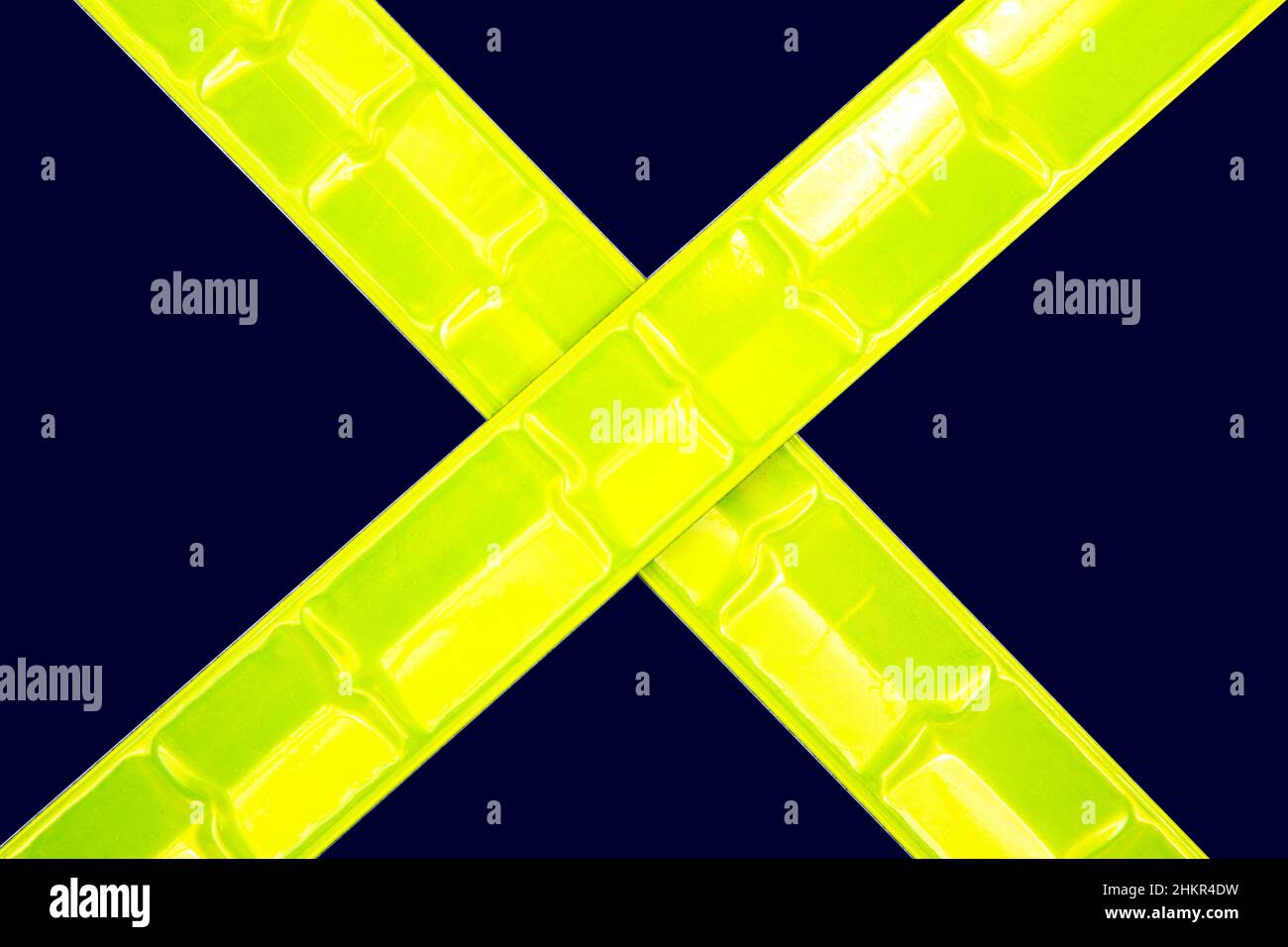 reflective stripe on clothing for walking in the dark Stock Photo Alamy