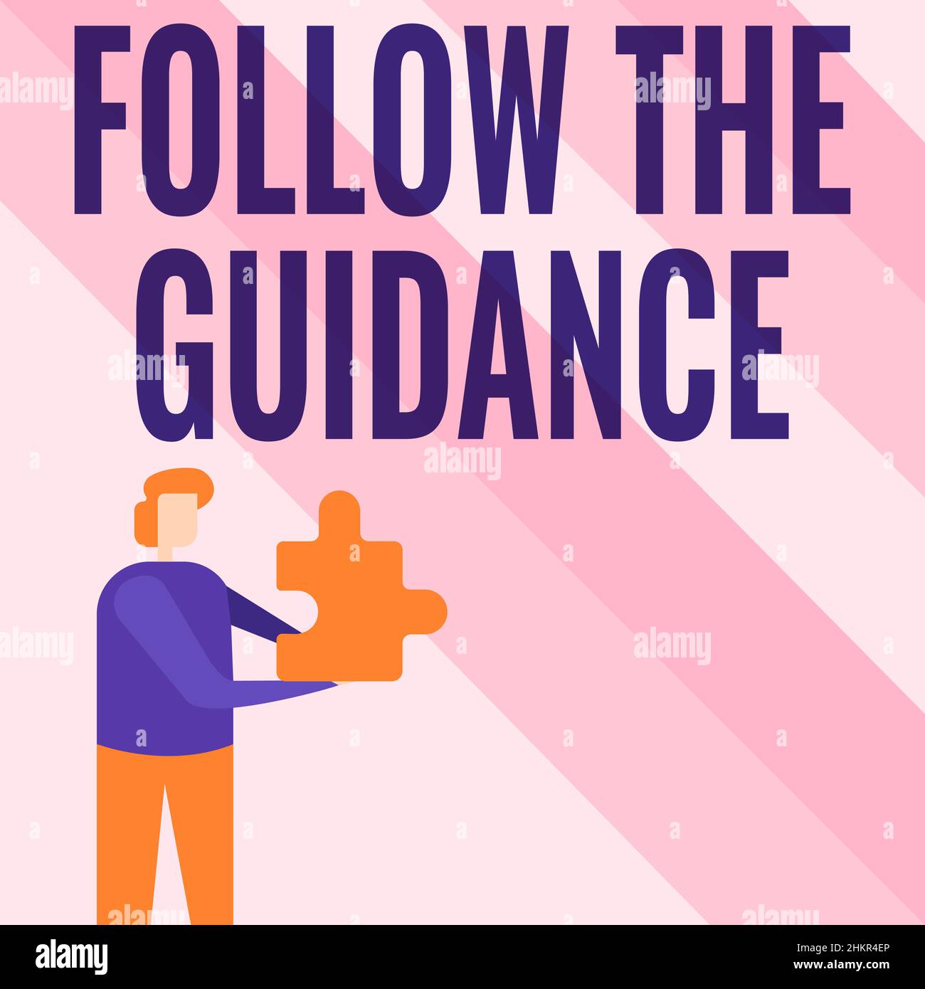 Sign displaying Follow The Guidance. Concept meaning controlling a ...
