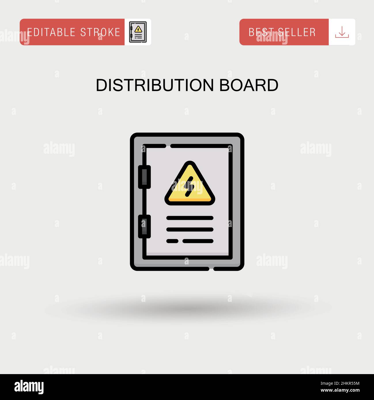 Distribution board Simple vector icon. Stock Vector