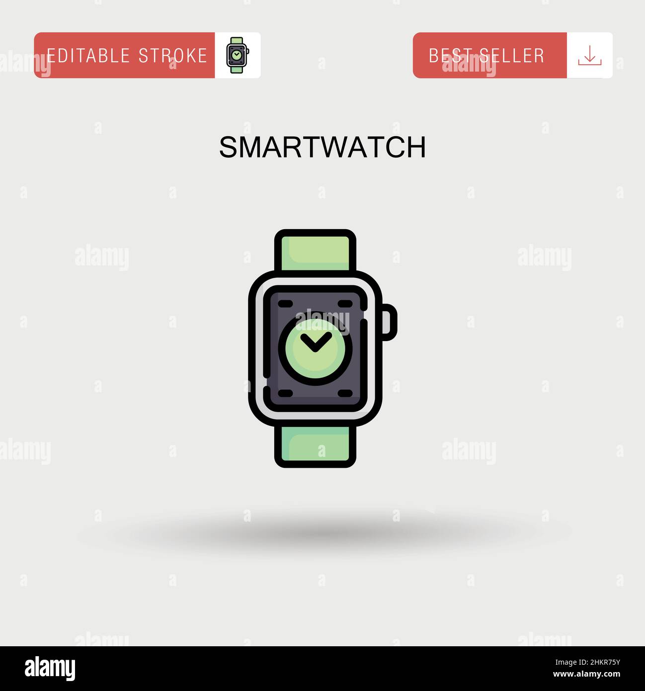 Smartwatch Simple vector icon. Stock Vector