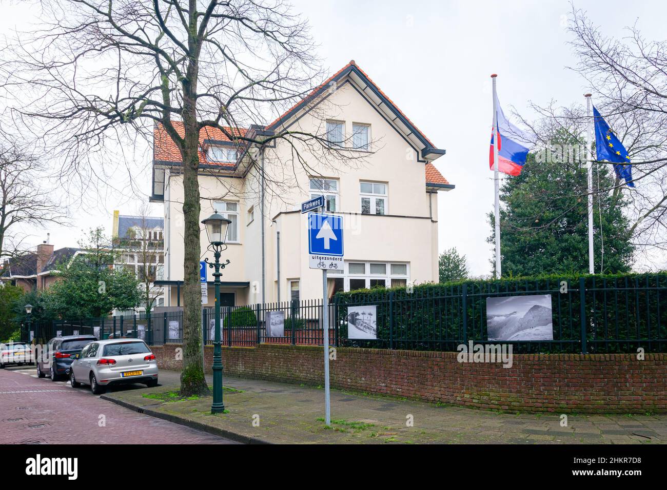 Embassy of Slovakia at the Parkweg in The Hague, Netherlands. Stock Photo