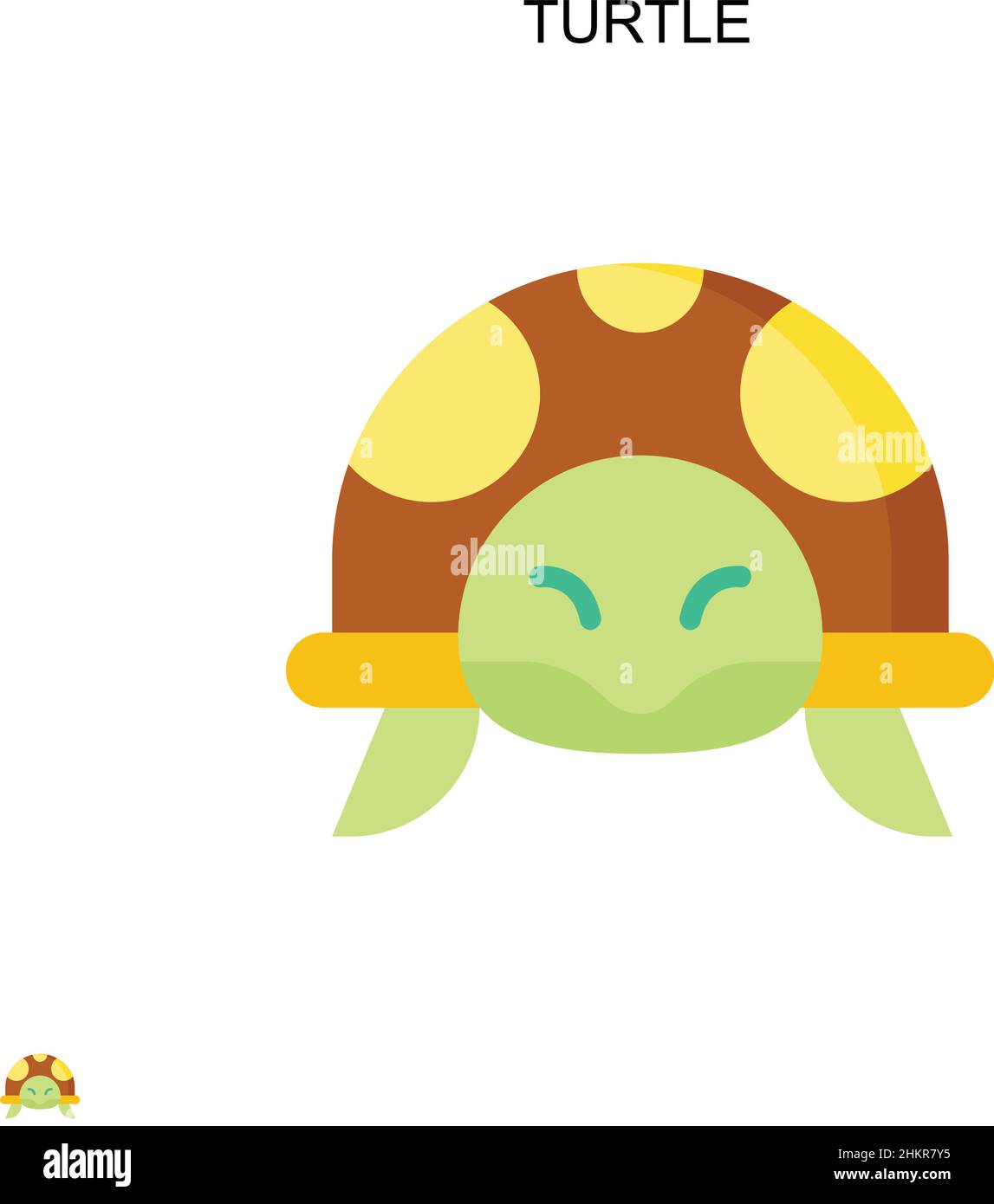 Turtle Simple vector icon. Illustration symbol design template for web mobile UI element. Stock Vector