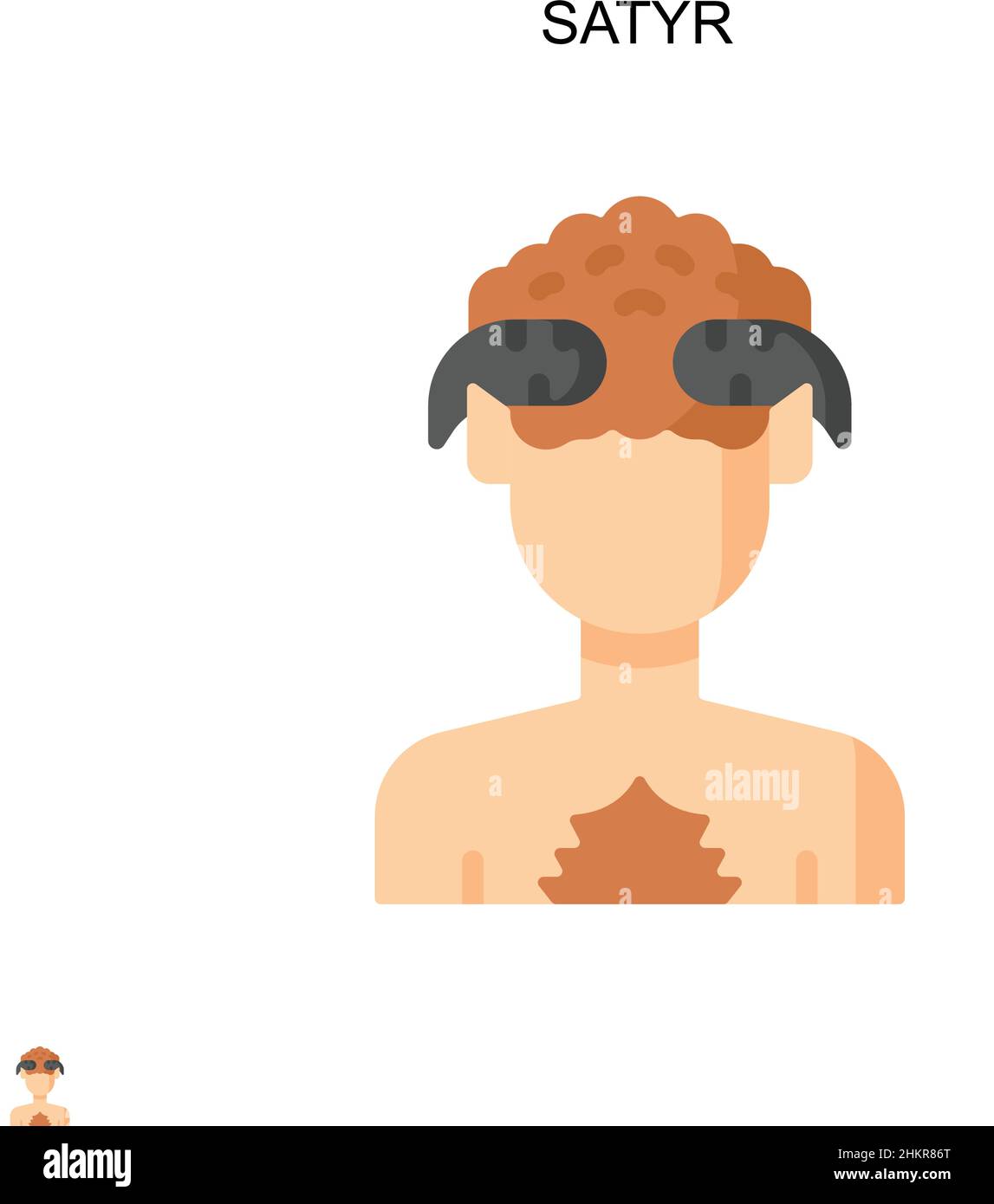 Satyr Simple vector icon. Illustration symbol design template for web ...