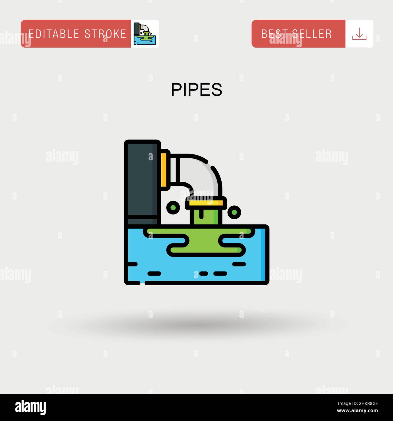 White plastic water pipes Stock Vector Images - Alamy