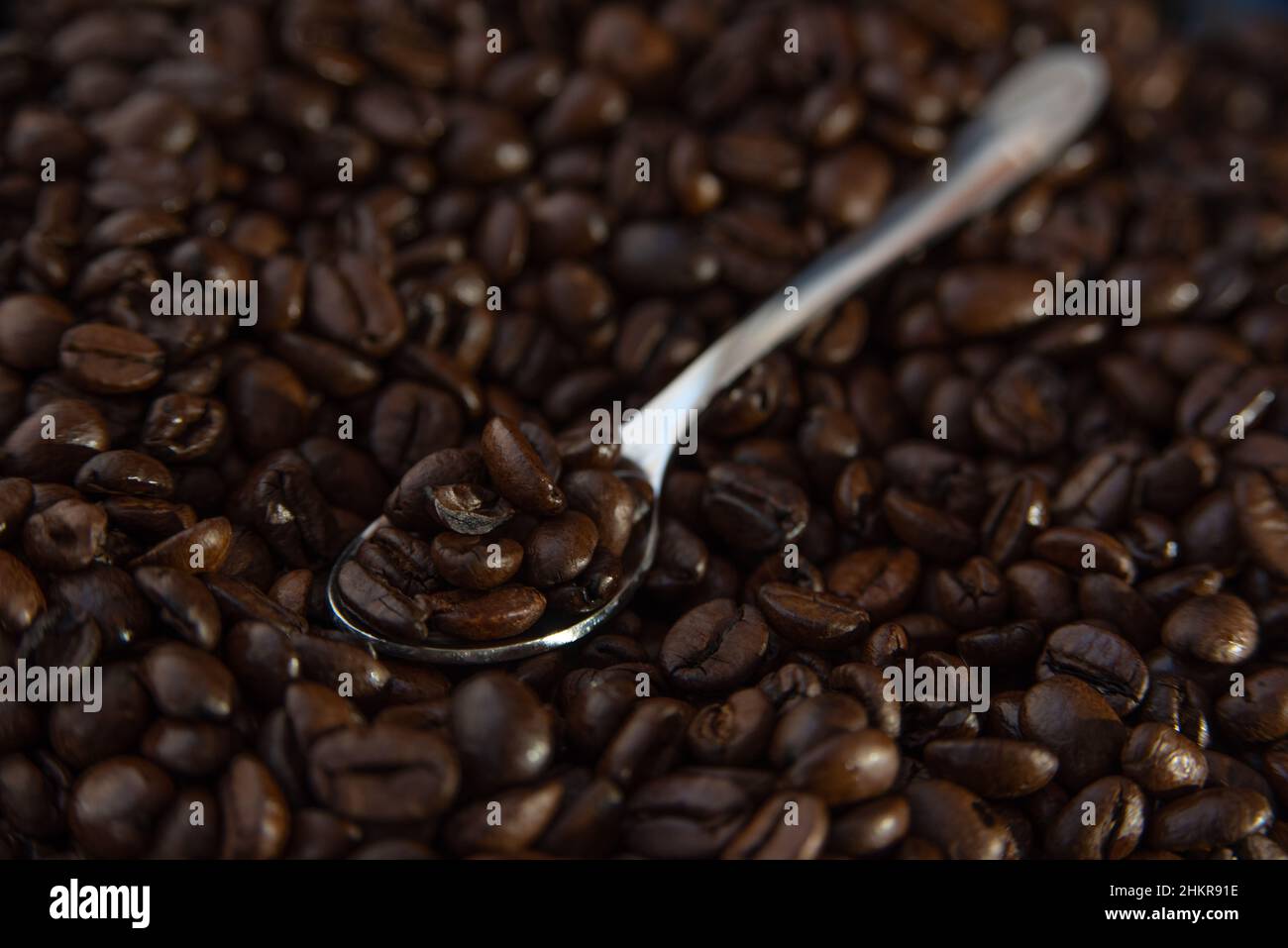 Freshly roasted coffee beans Stock Photo - Alamy