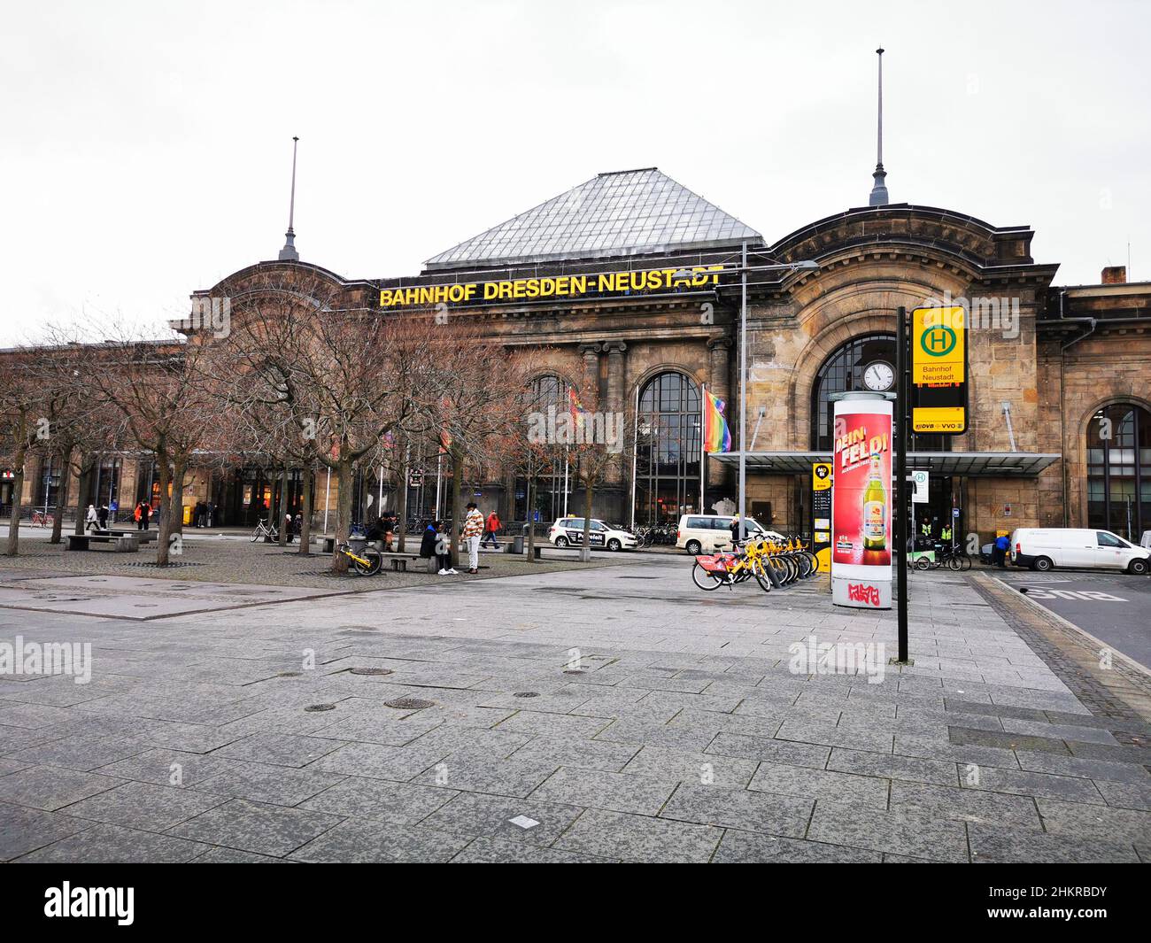 Der Bahnhof DresdenNeustadt ,in Dresden umgangssprachlich Neustädter