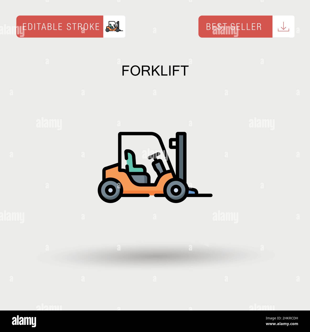 Forklift Simple vector icon Stock Vector Image & Art Alamy