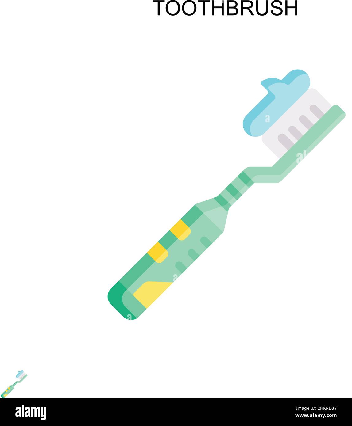 Toothbrush Simple vector icon. Illustration symbol design template for ...