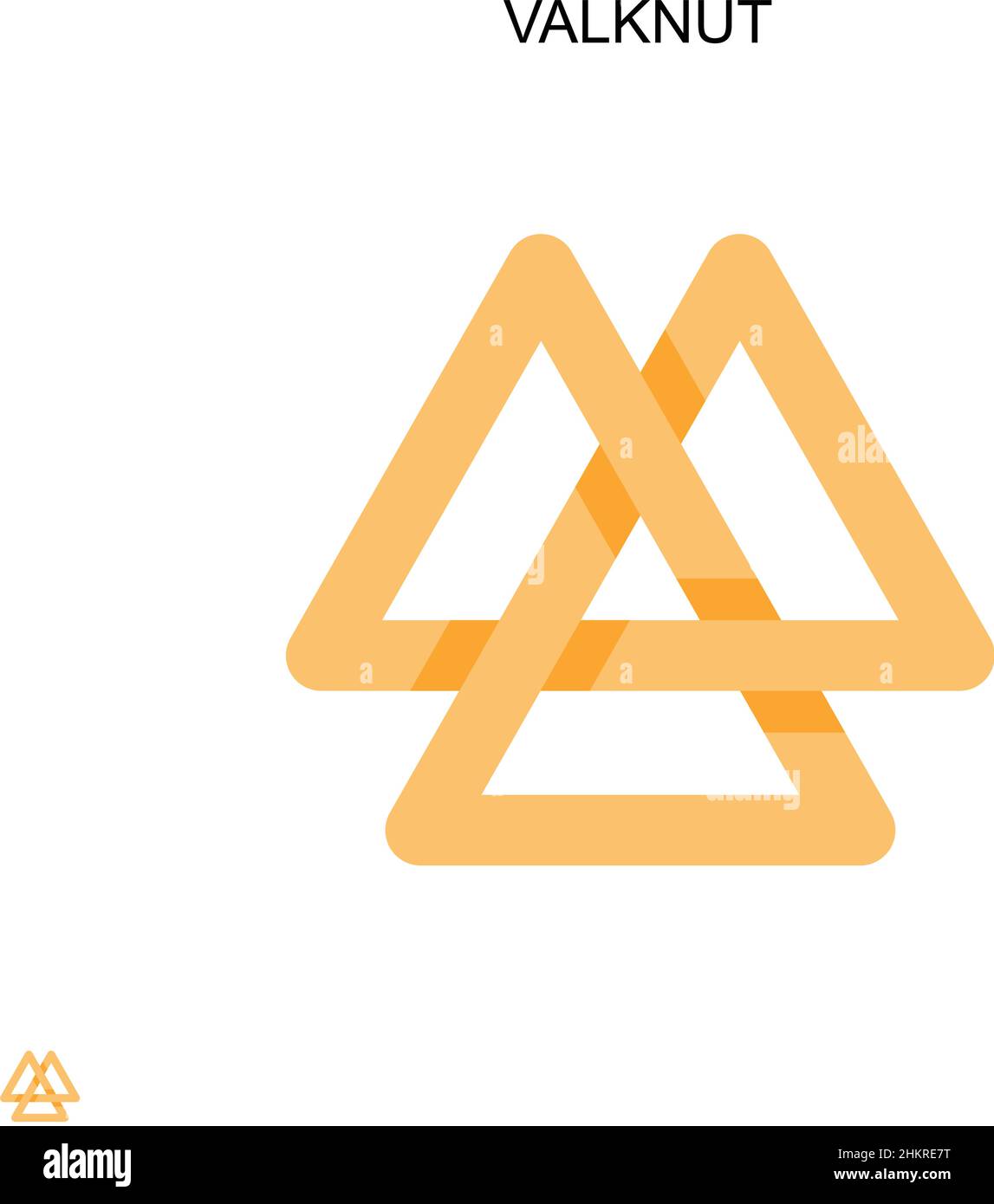 Valknut Simple vector icon. Illustration symbol design template for web mobile UI element. Stock Vector