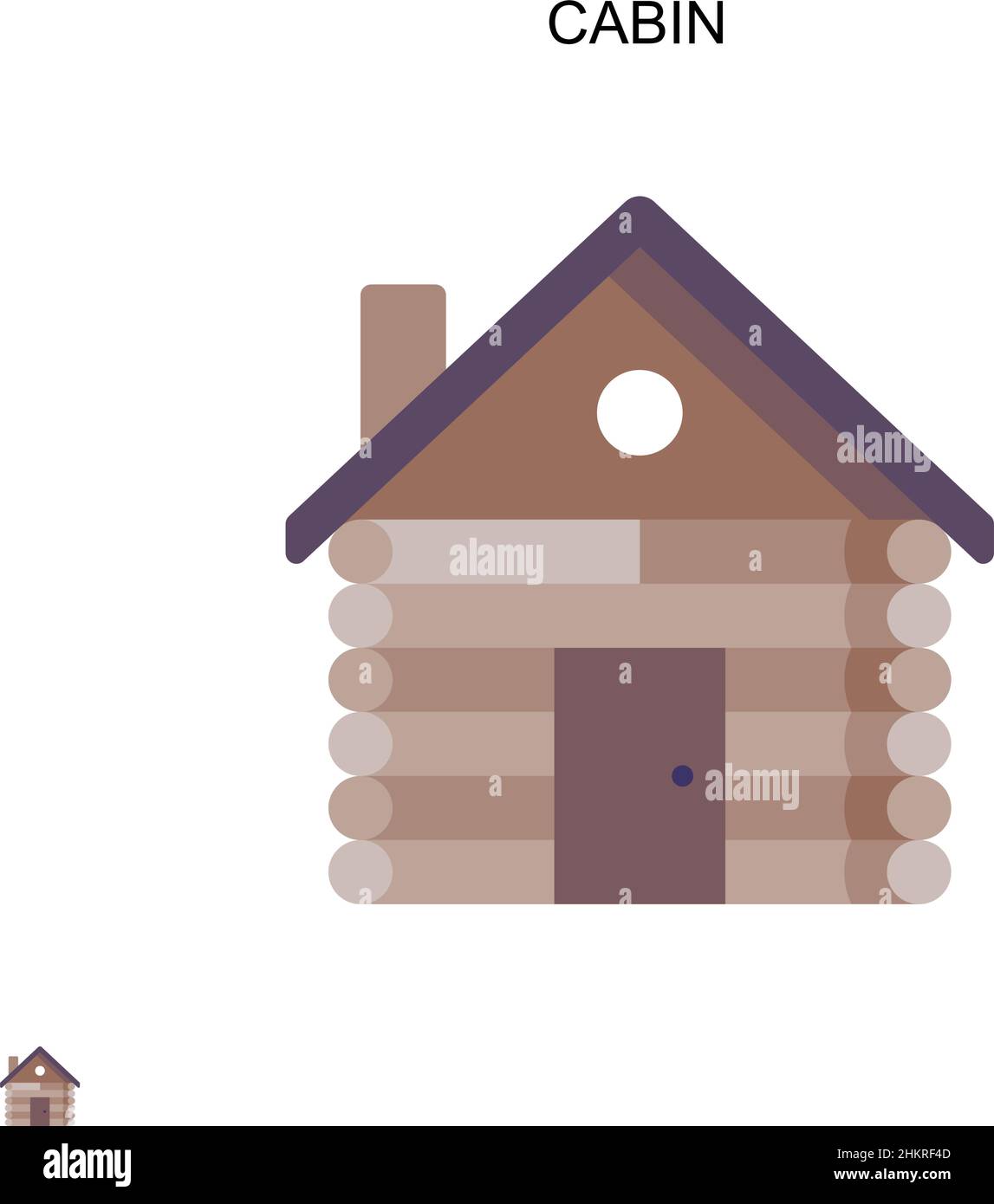 Cabin Simple vector icon. Illustration symbol design template for web ...