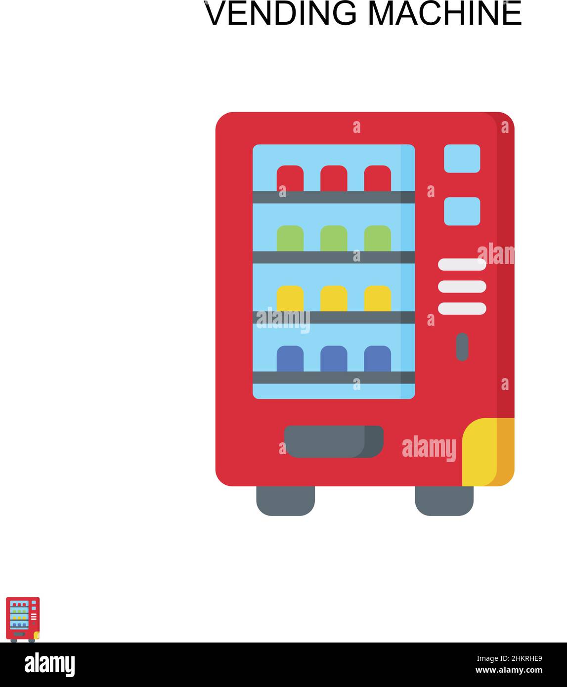 Vending machine Simple vector icon. Illustration symbol design template ...