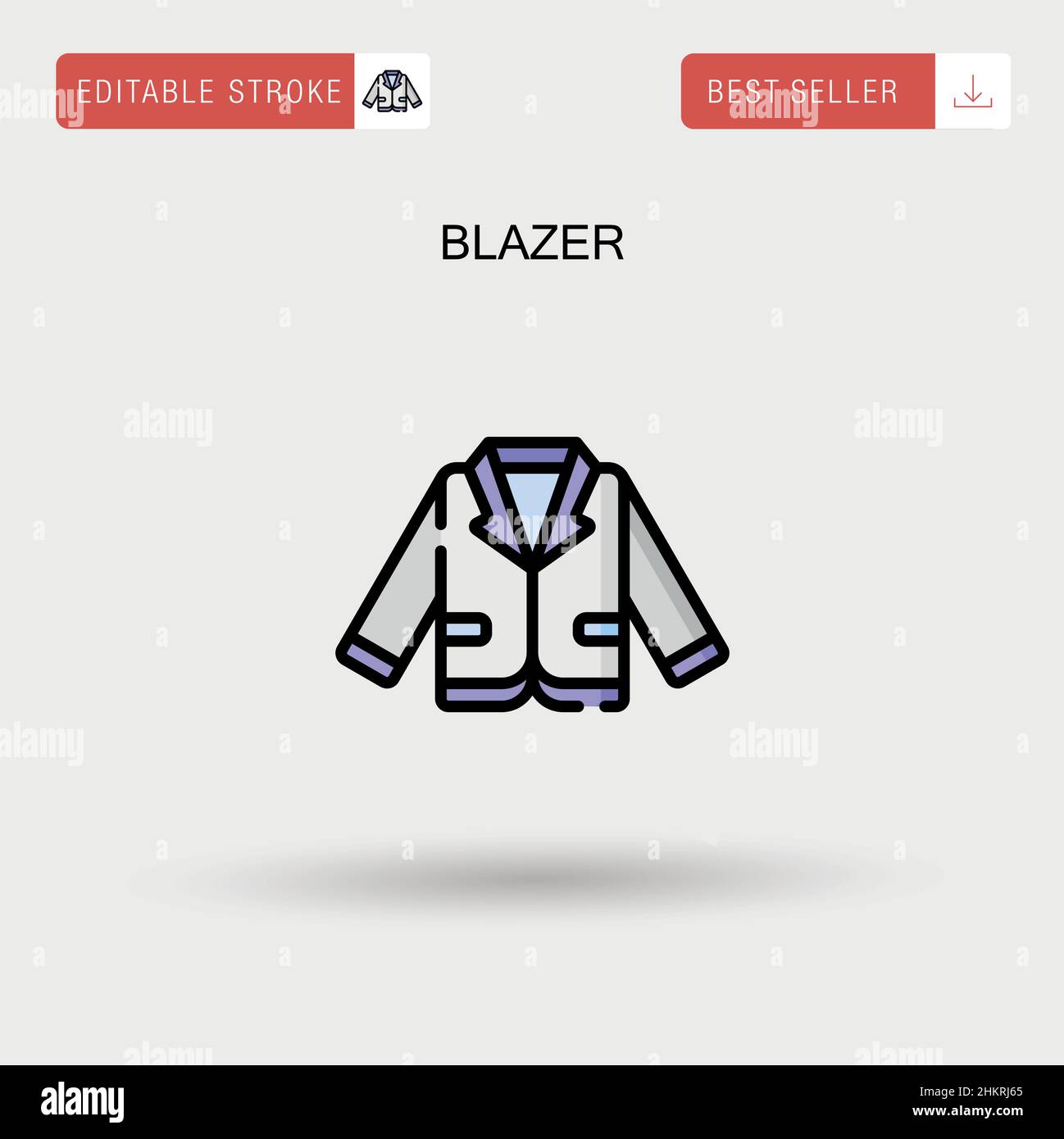 Blazer Simple vector icon. Stock Vector