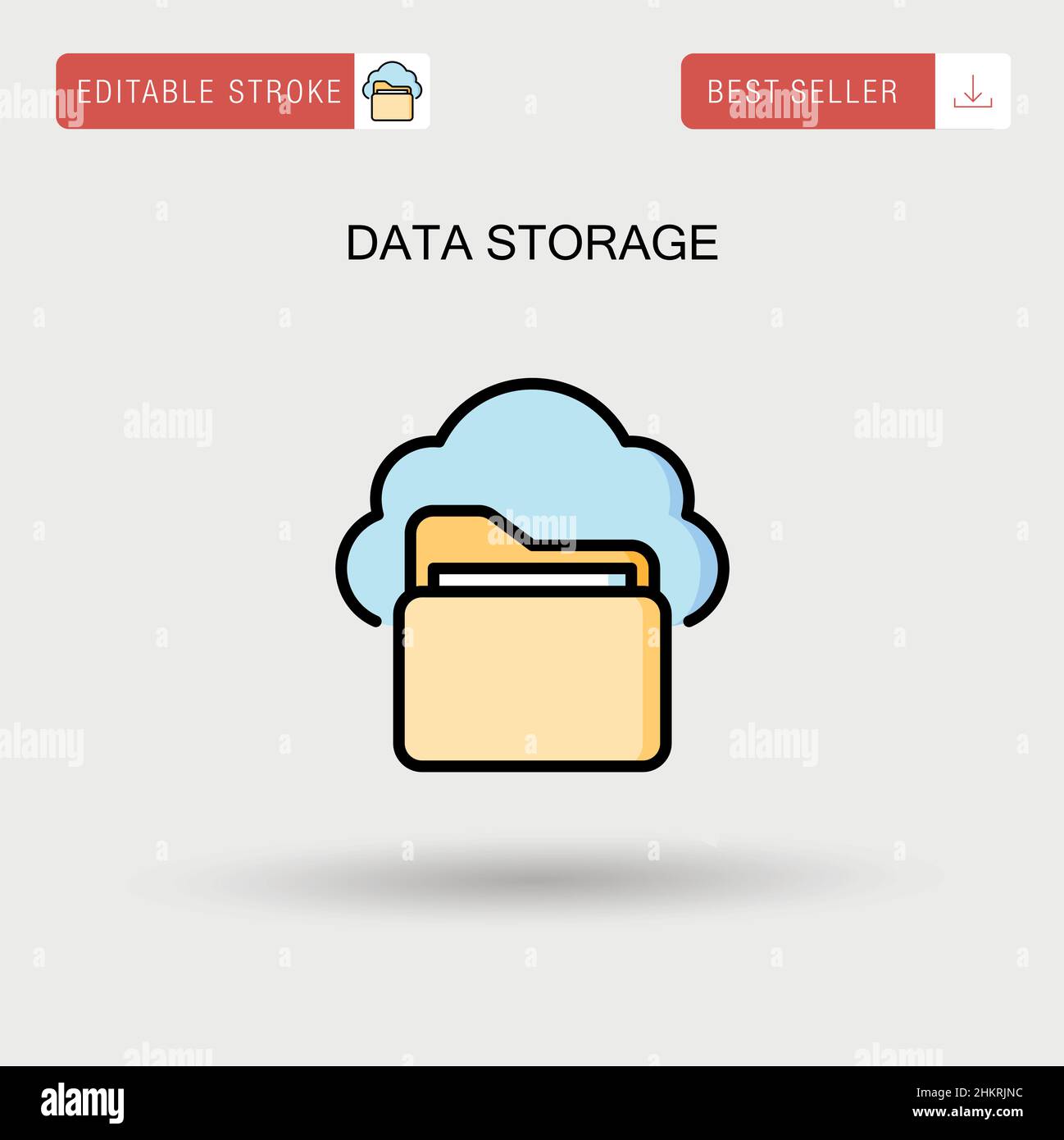 Data storage Simple vector icon. Stock Vector