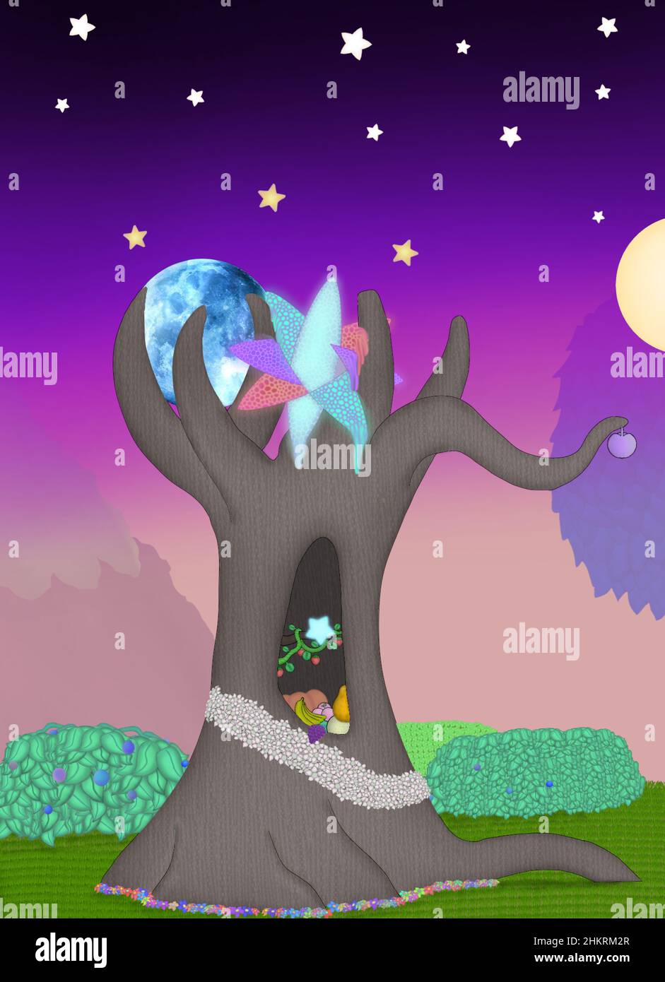 Magical forest illustration hi-res stock photography and images - Alamy