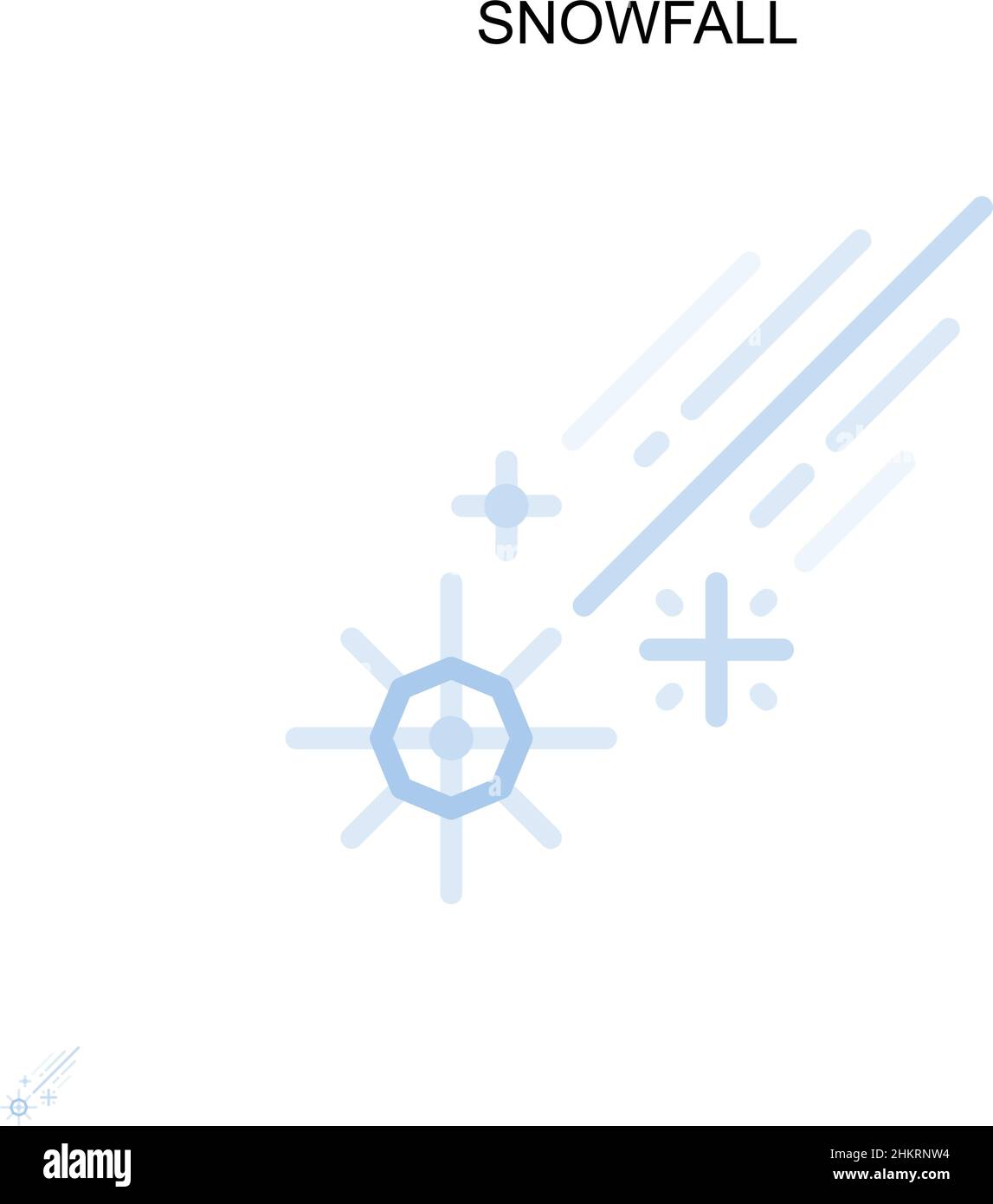 Snowfall Simple vector icon. Illustration symbol design template for web mobile UI element. Stock Vector