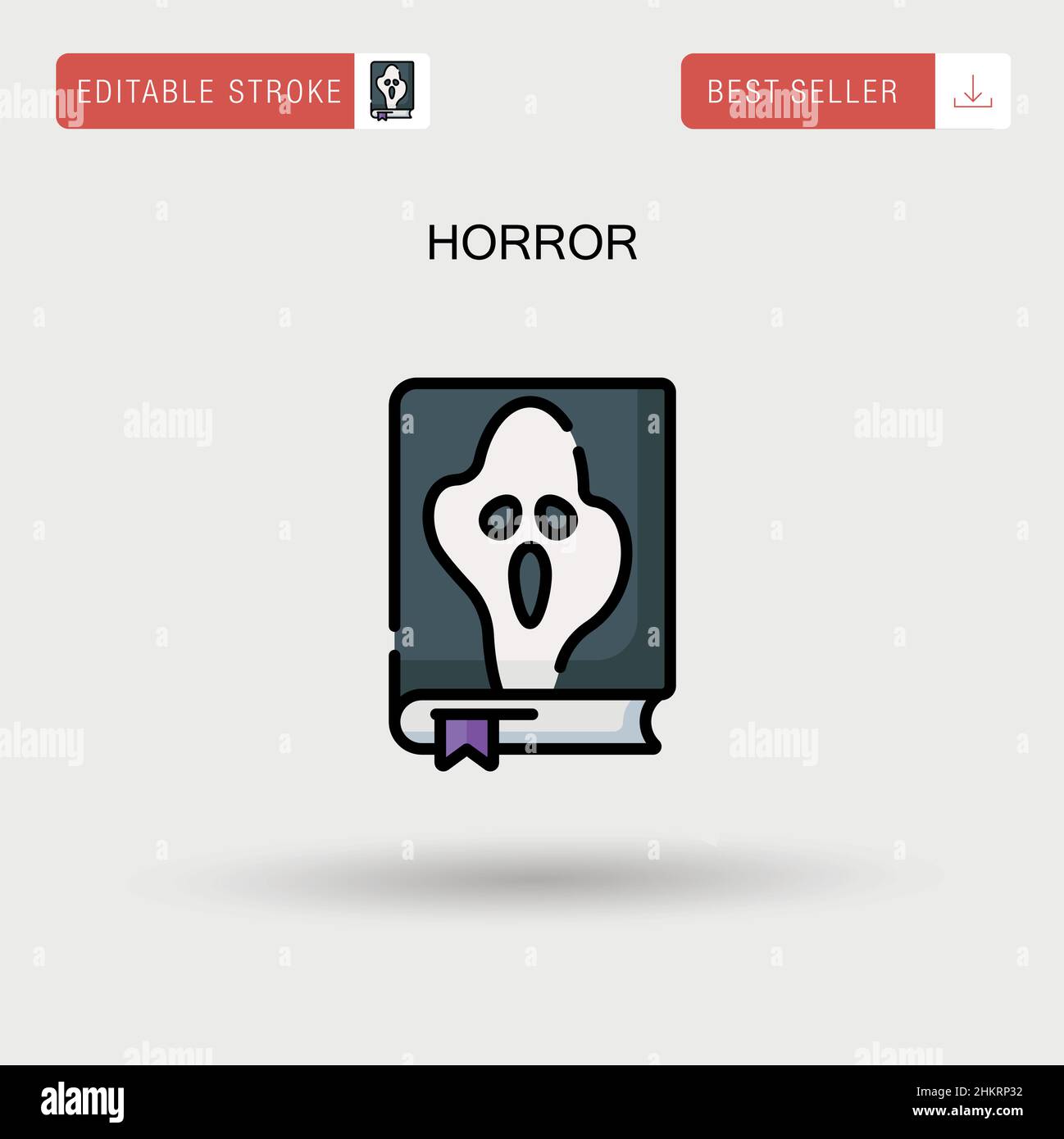 Horror Simple vector icon. Stock Vector