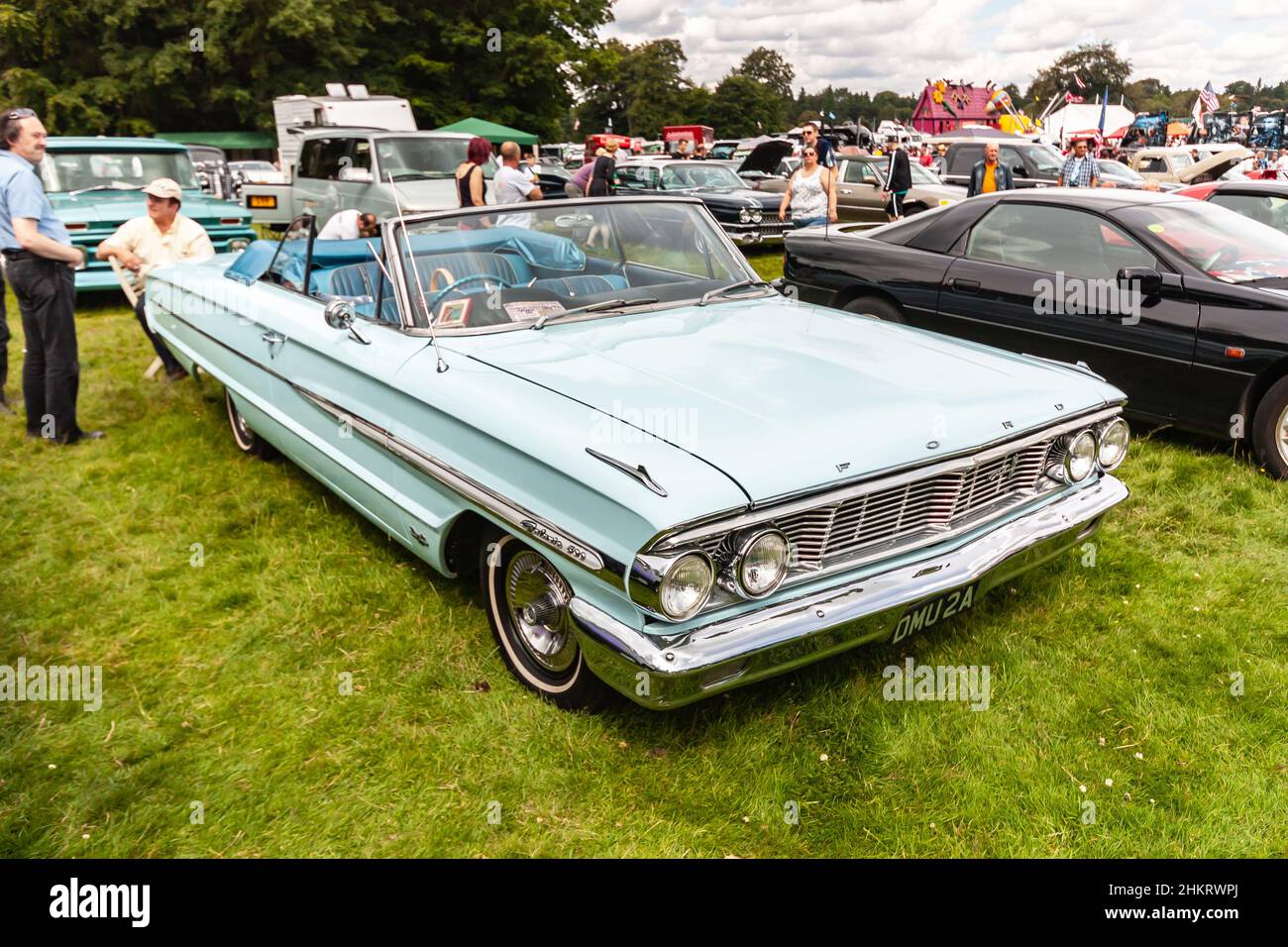 1964 vintage Ford Galaxie 500 Convertible at American classic car show Stock Photo