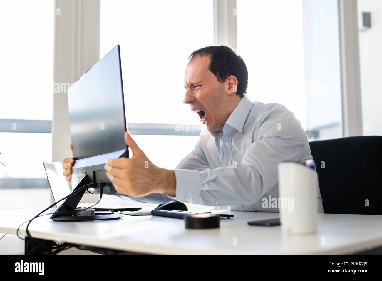 Ransomware Malware Cyber Attack On Business Computer Stock Photo - Alamy