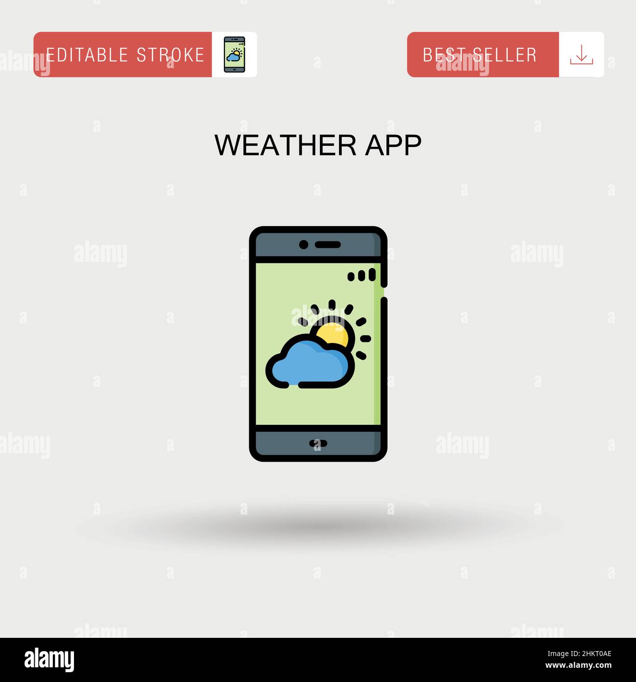 Weather app Simple vector icon Stock Vector Image & Art - Alamy