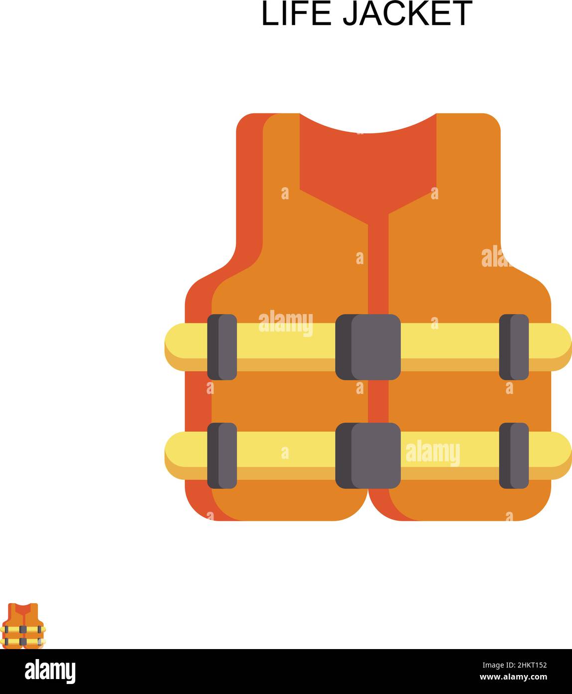 Life jacket Simple vector icon. Illustration symbol design template for