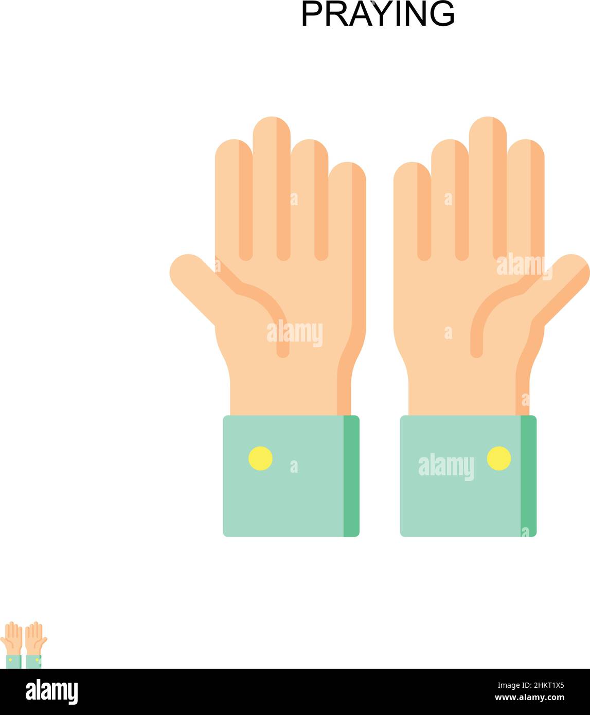 Praying Simple vector icon. Illustration symbol design template for web ...