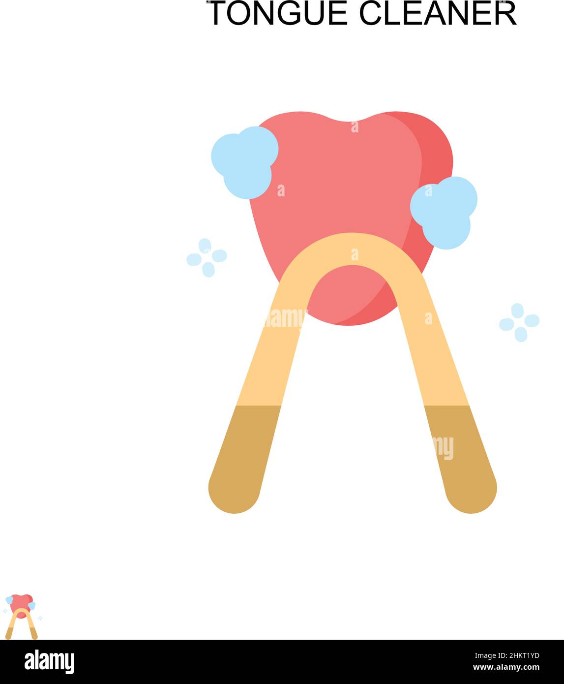 Tongue cleaner Simple vector icon. Illustration symbol design template