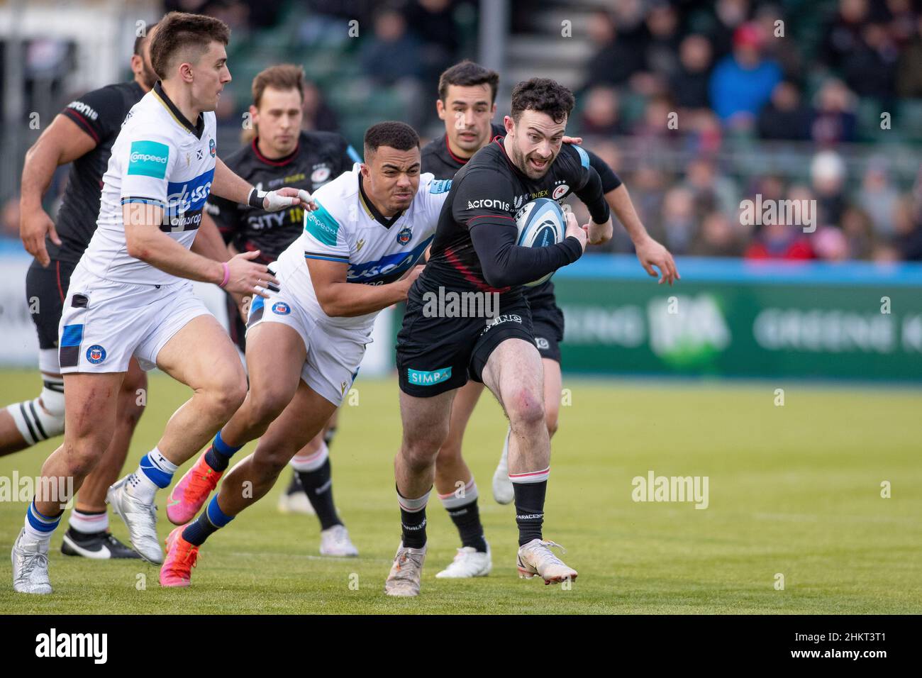 Barnet, United Kingdom. 05th Feb, 2022. Gallagher Premiership Rugby. Saracens V Bath Rugby. StoneX Stadium. Barnet. Dom Morris of Saracens during the Gallagher Premiership rugby match between Saracens and Bath Rugby. Credit: Sport In Pictures/Alamy Live News Stock Photo