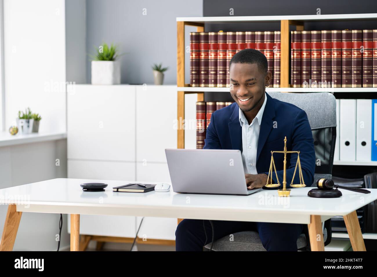 African American Lawyer Or Judge. Legal And Justice Stock Photo - Alamy