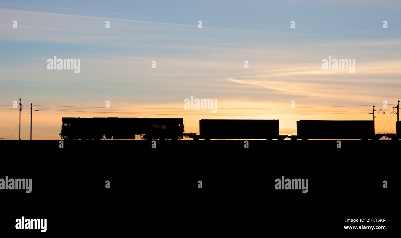 Direct rail services class 66 locomotive hauling a intermodal container ...