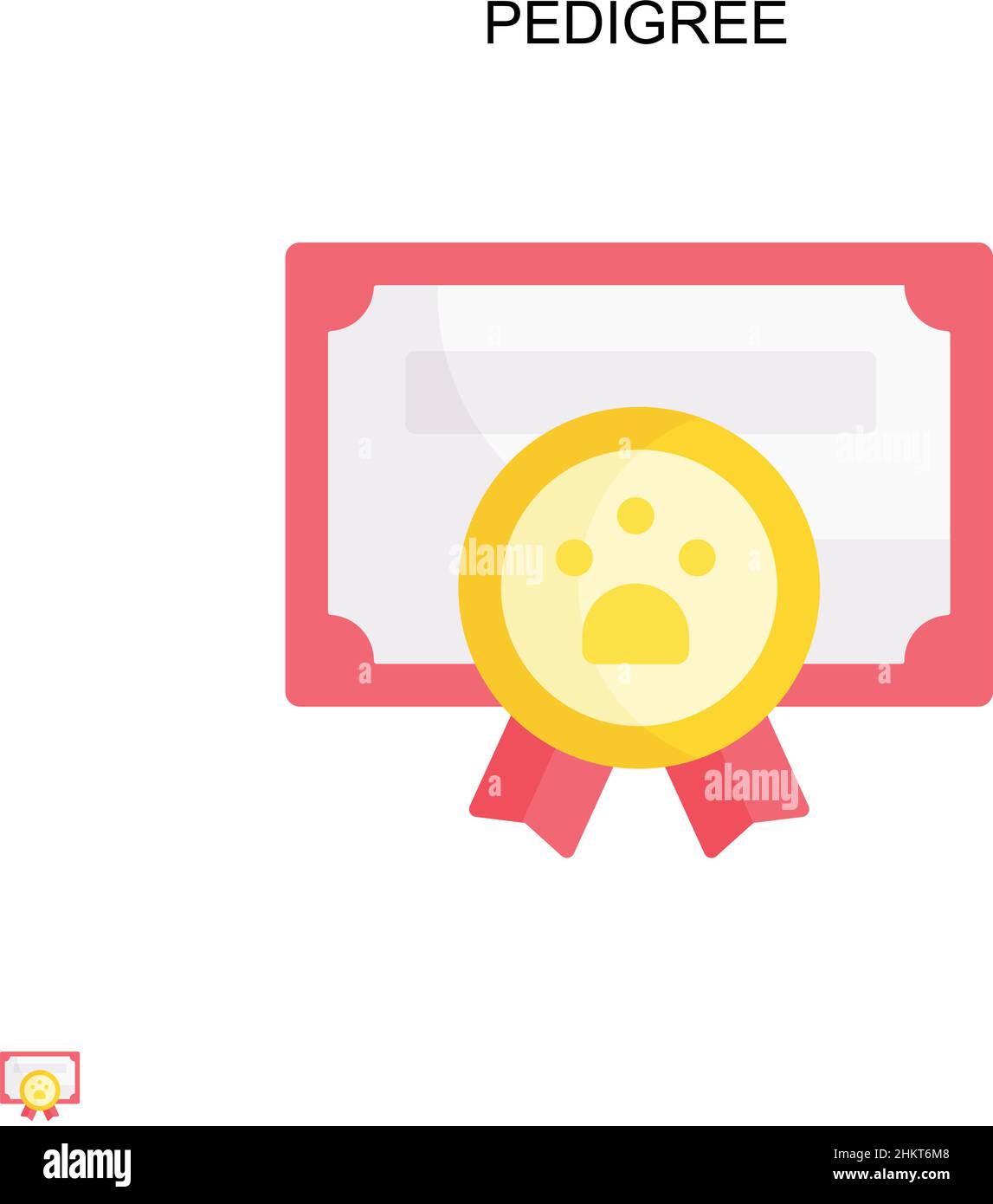 Pedigree Simple vector icon. Illustration symbol design template for ...