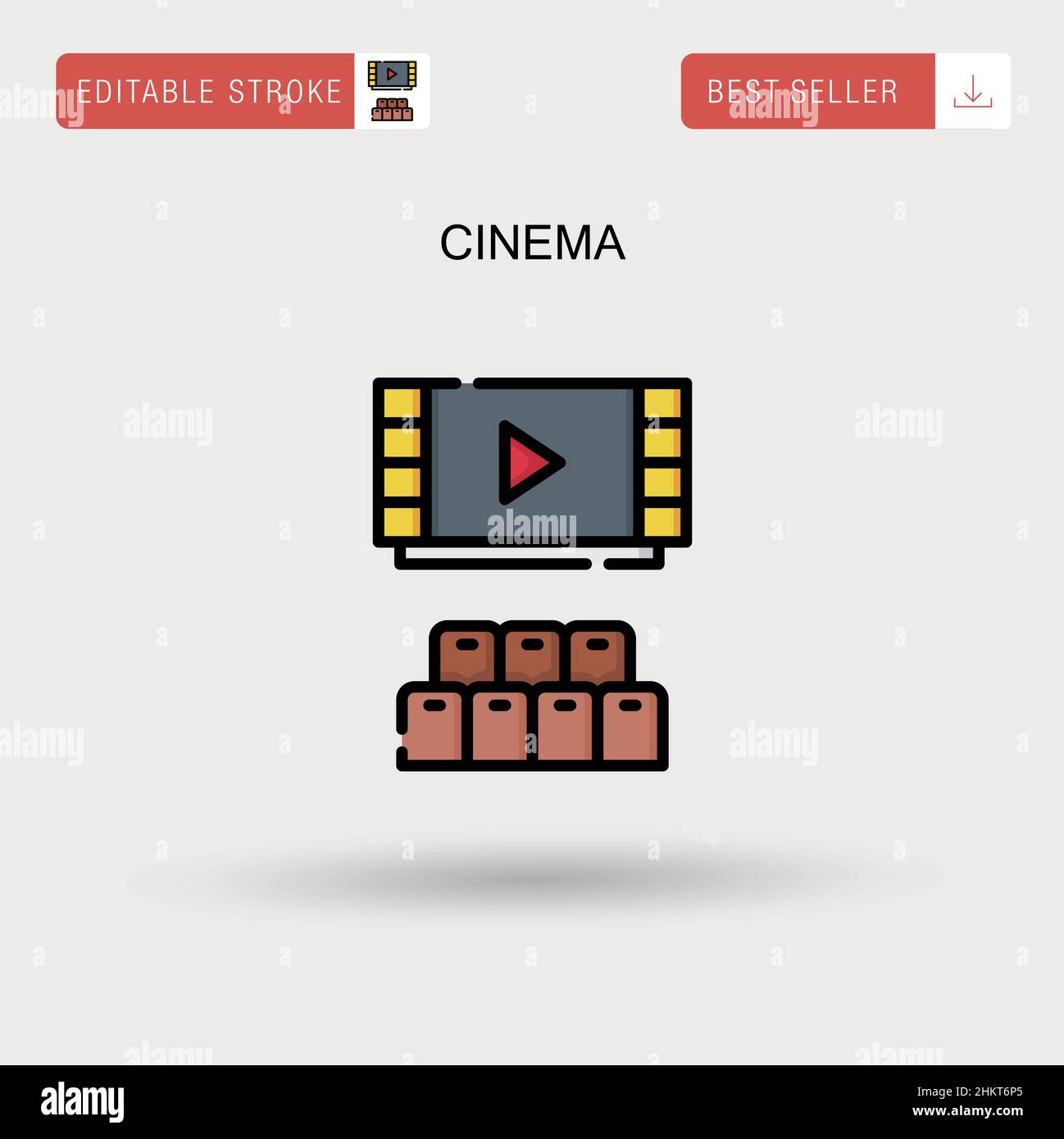 Cinema Simple vector icon Stock Vector Image & Art - Alamy