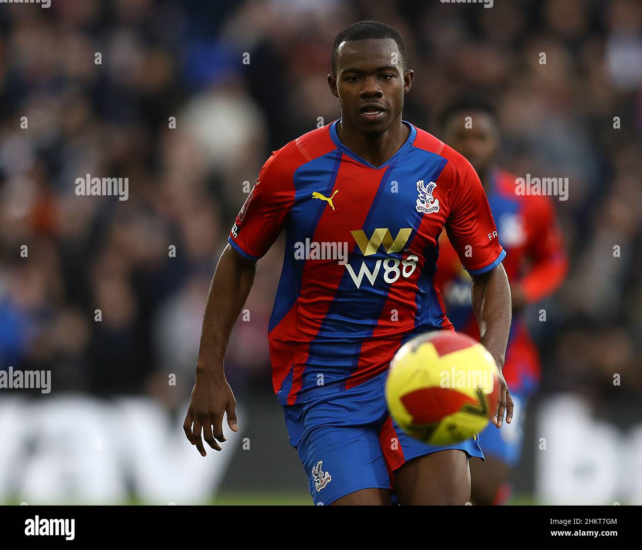London, England, 5th February 2022. Tyrick Mitchell of Crystal Palace during the Emirates FA Cup match at Selhurst Park, London. Picture credit should read: Paul Terry / Sportimage Stock Photo