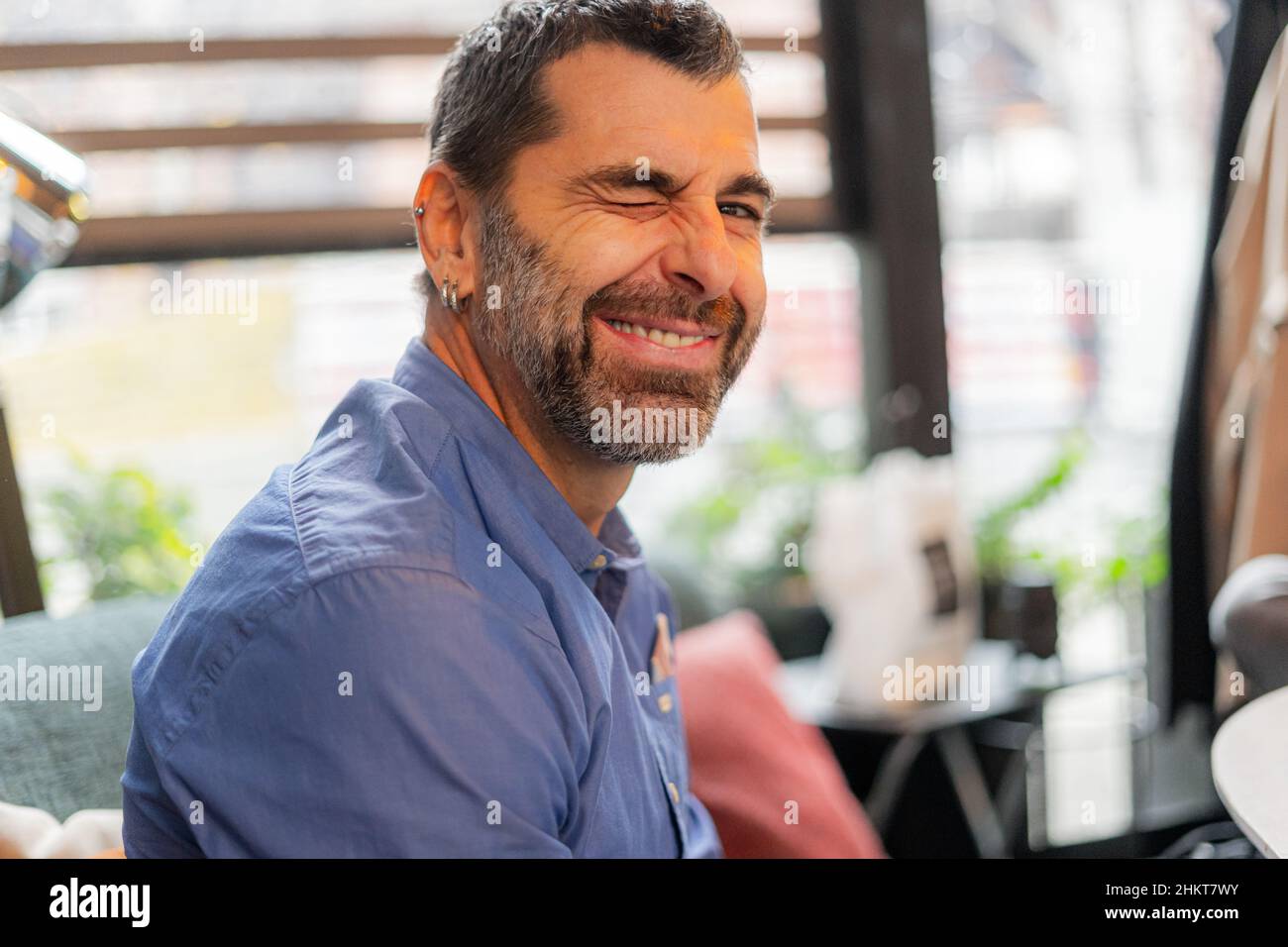 Senior male winking hi-res stock photography and images - Alamy