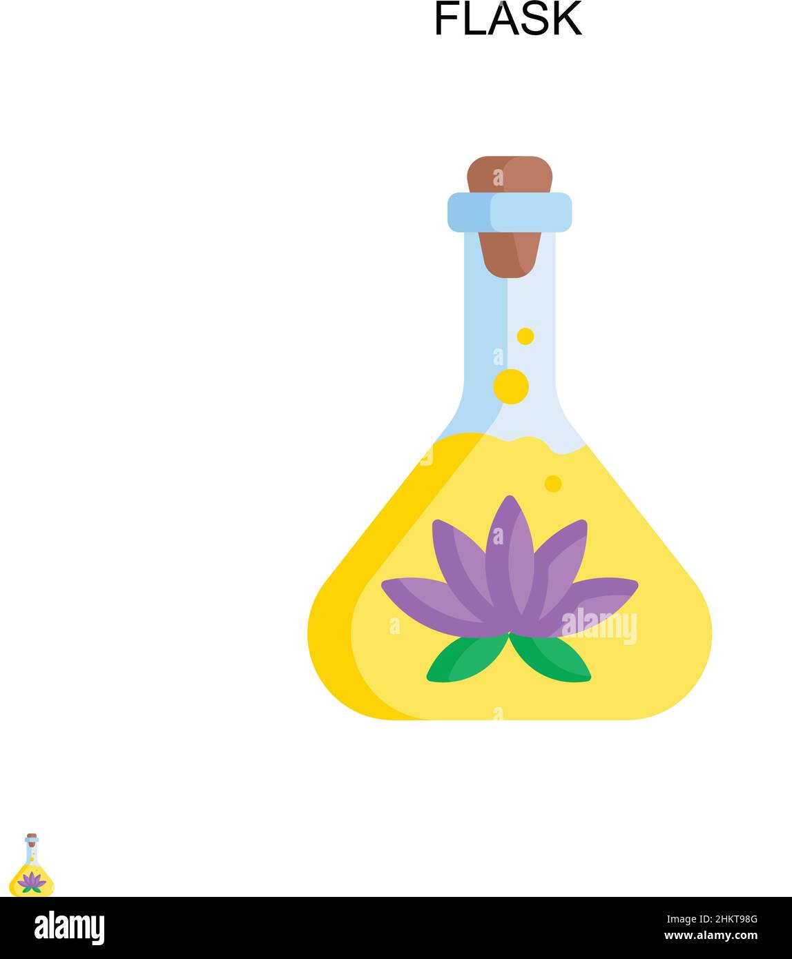 Flask Simple vector icon. Illustration symbol design template for web ...