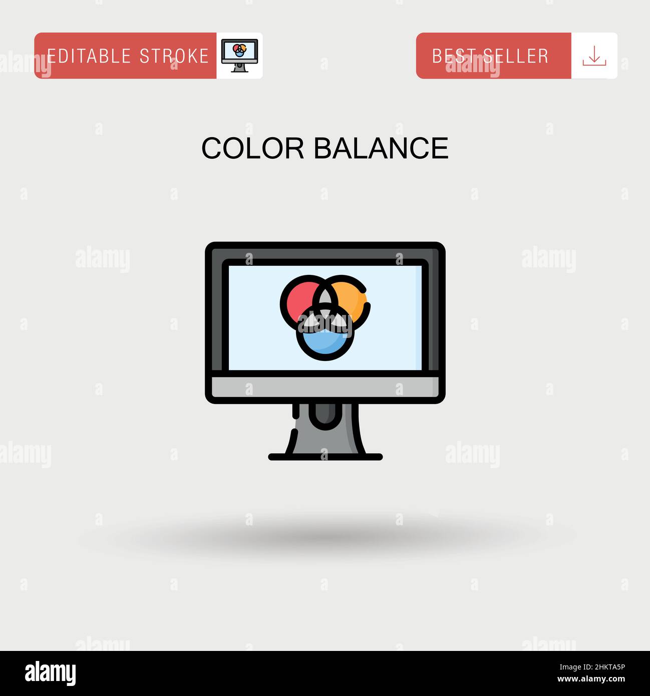 Color balance Simple vector icon. Stock Vector