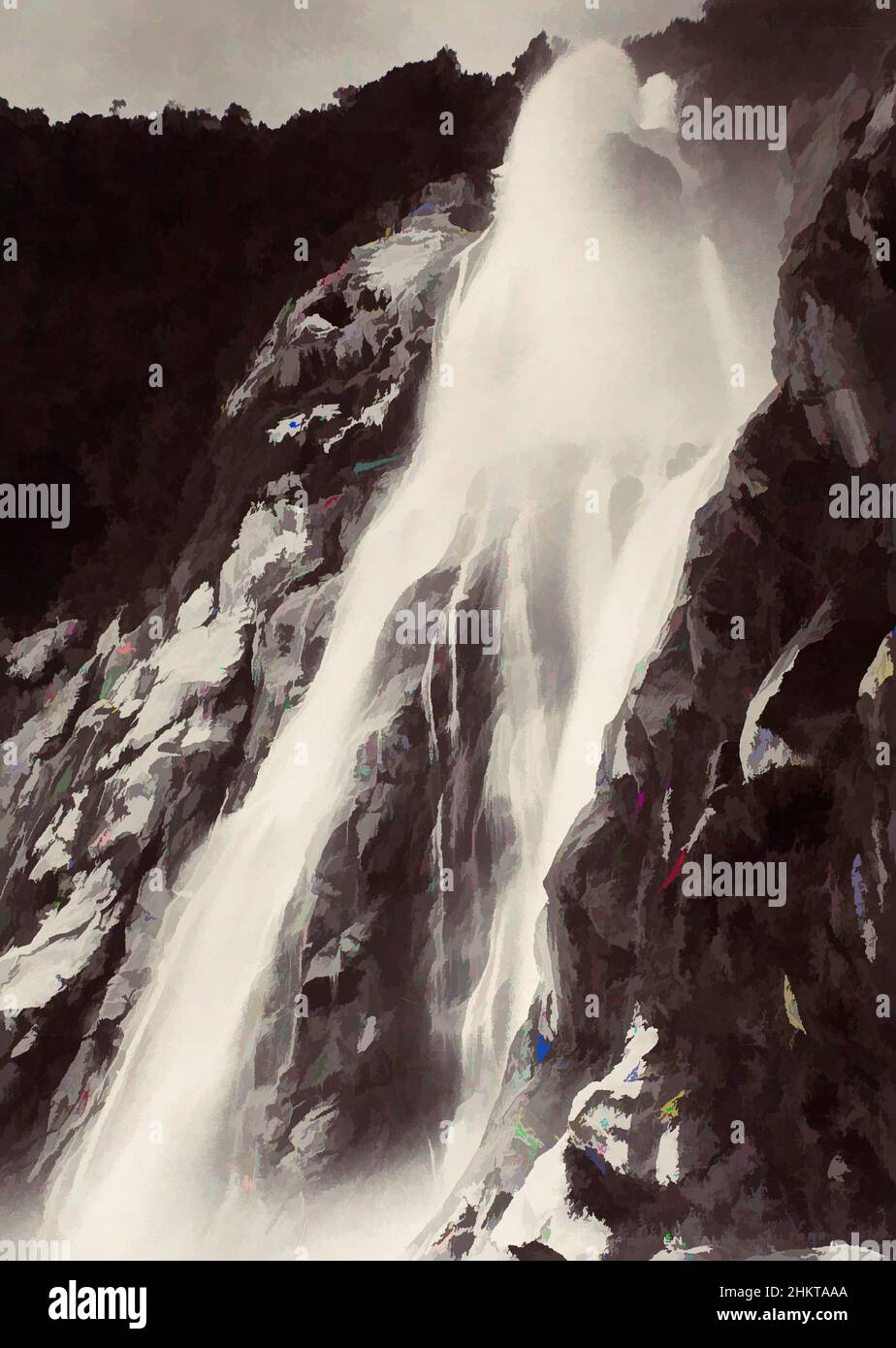 Art inspired by Bowen Falls, Milford Sound, Muir & Moodie studio