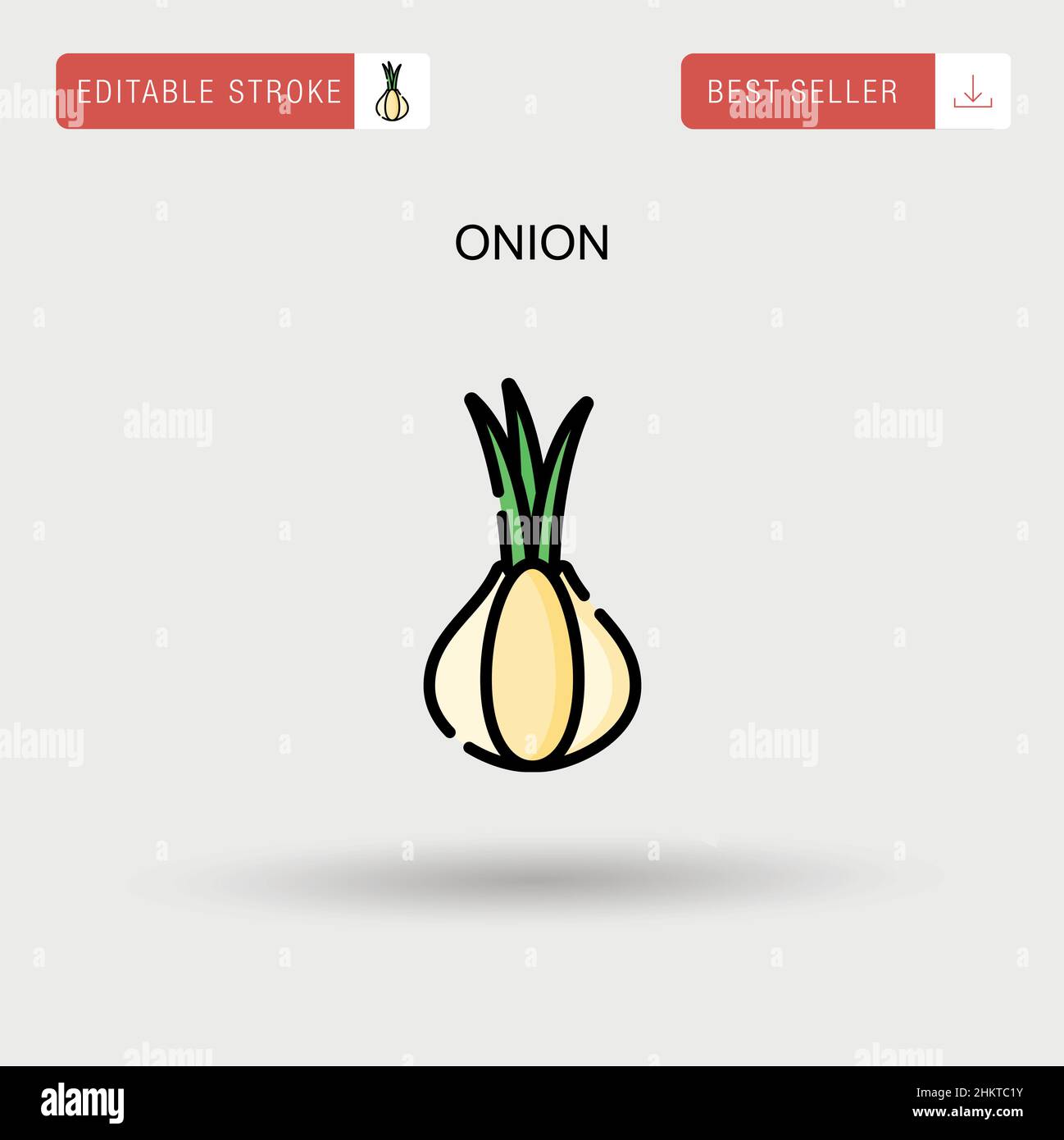 Onion Simple vector icon. Stock Vector