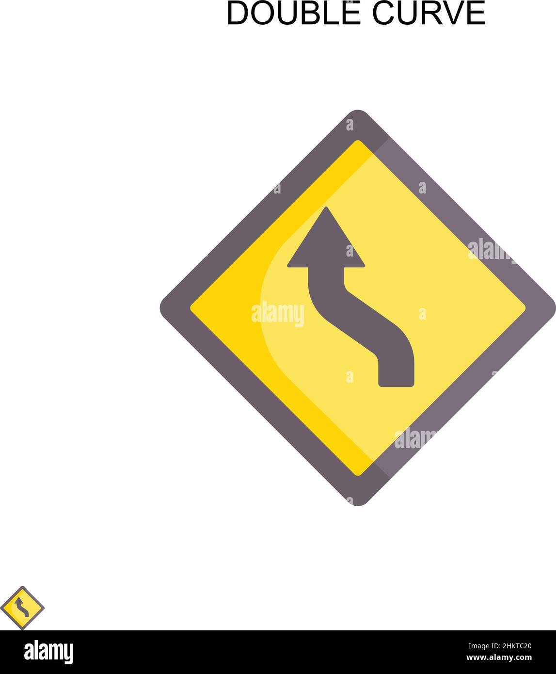 Double curve Simple vector icon. Illustration symbol design template ...