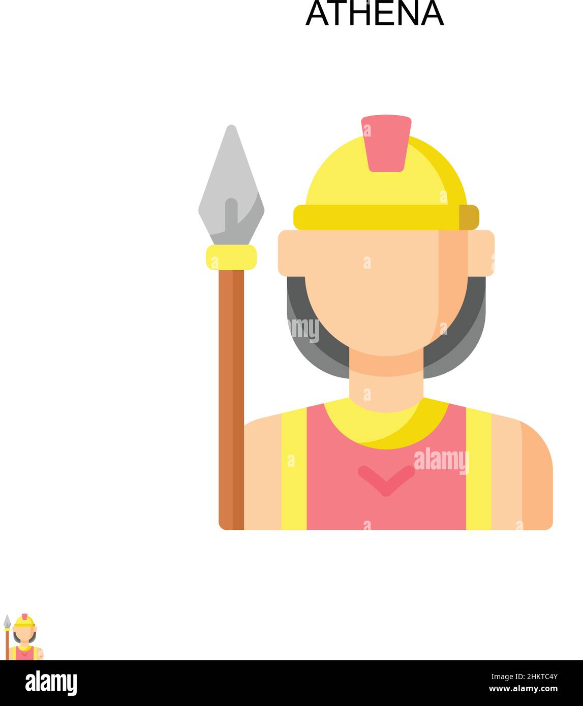 Athena Simple vector icon. Illustration symbol design template for web mobile UI element. Stock Vector