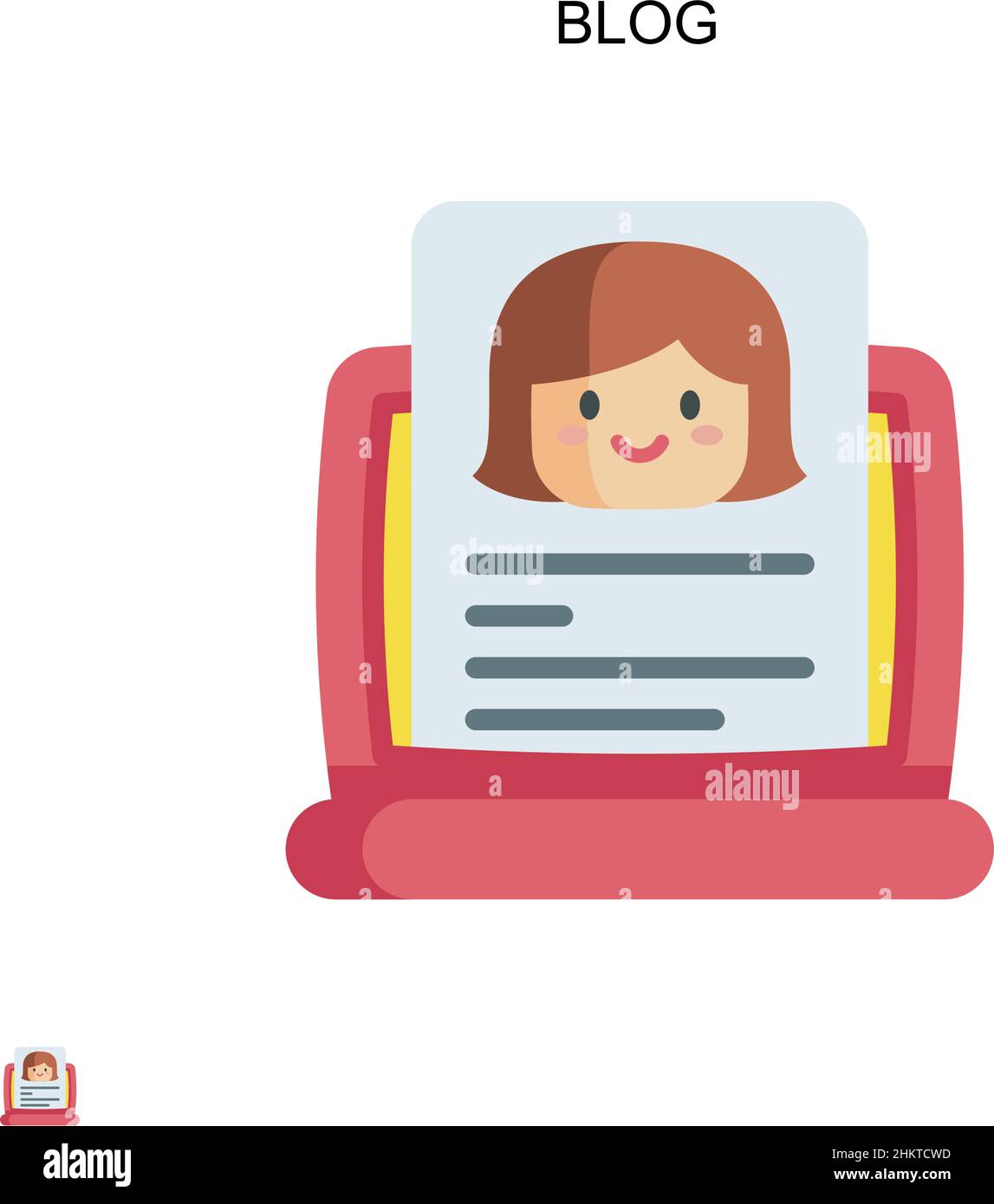 Blog Simple vector icon. Illustration symbol design template for web ...