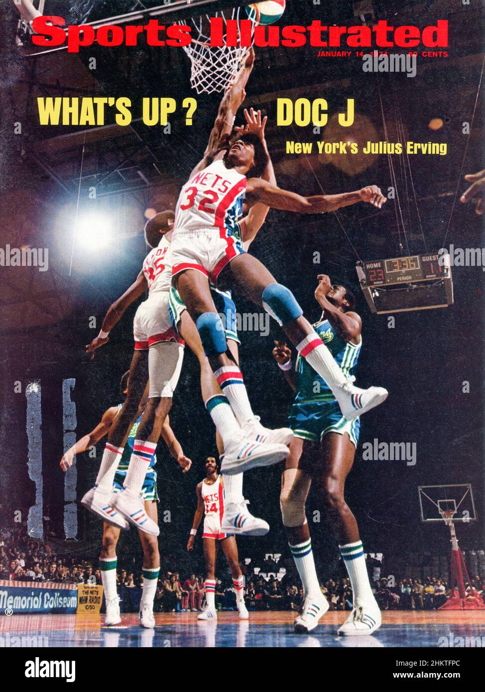Vintage cover from the 14 January 1974 issue of 'Sports Illustrated' Magazine, USA Stock Photo